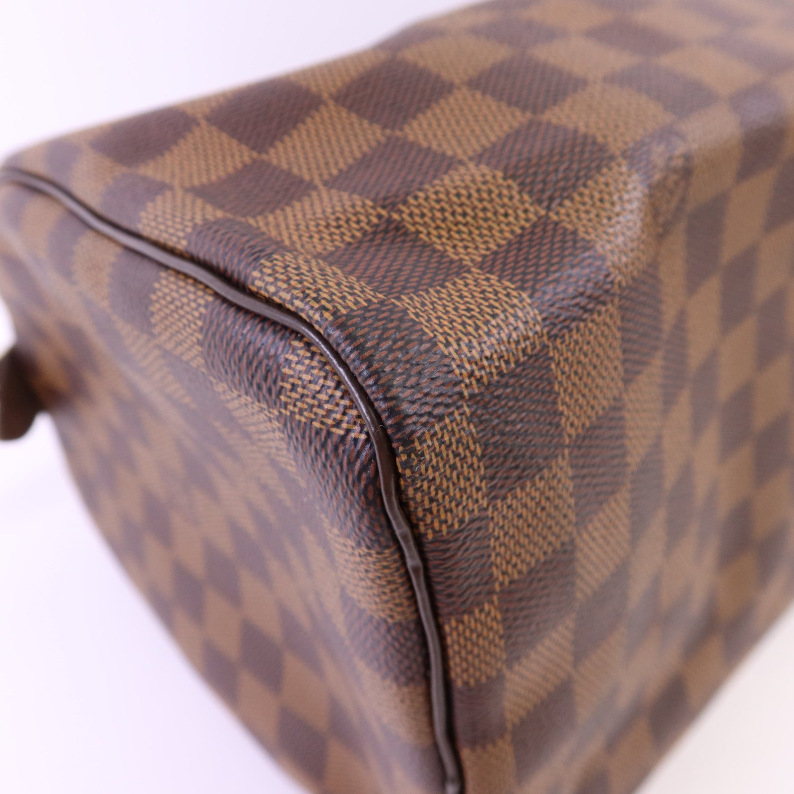 LOUIS VUITTON Damier Speedy 30金扣手挽袋