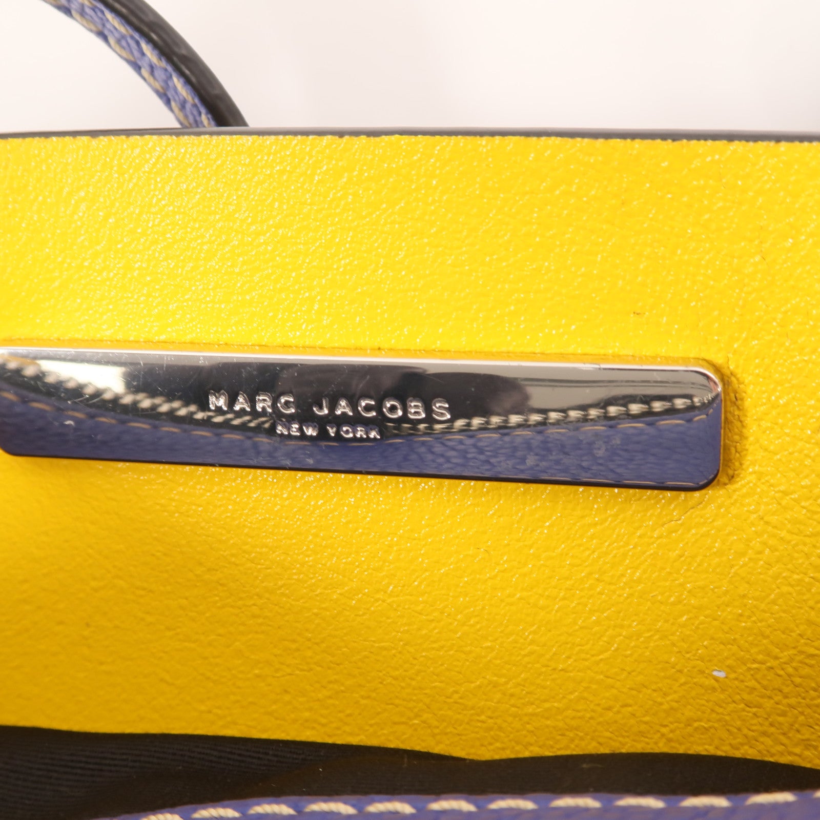 MARC JACOBS 牛皮皮革Shoulder Tote銀扣肩背袋