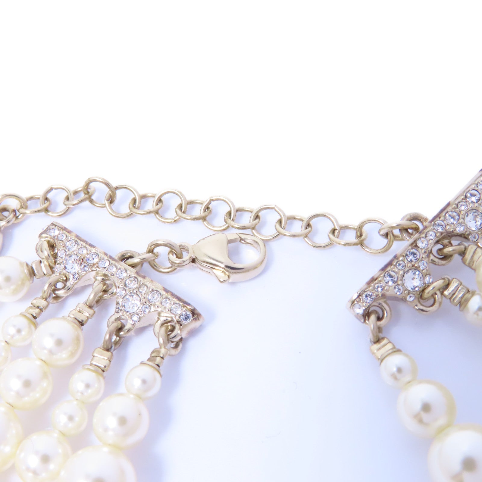 CHANEL 金屬Necklace項鍊白色