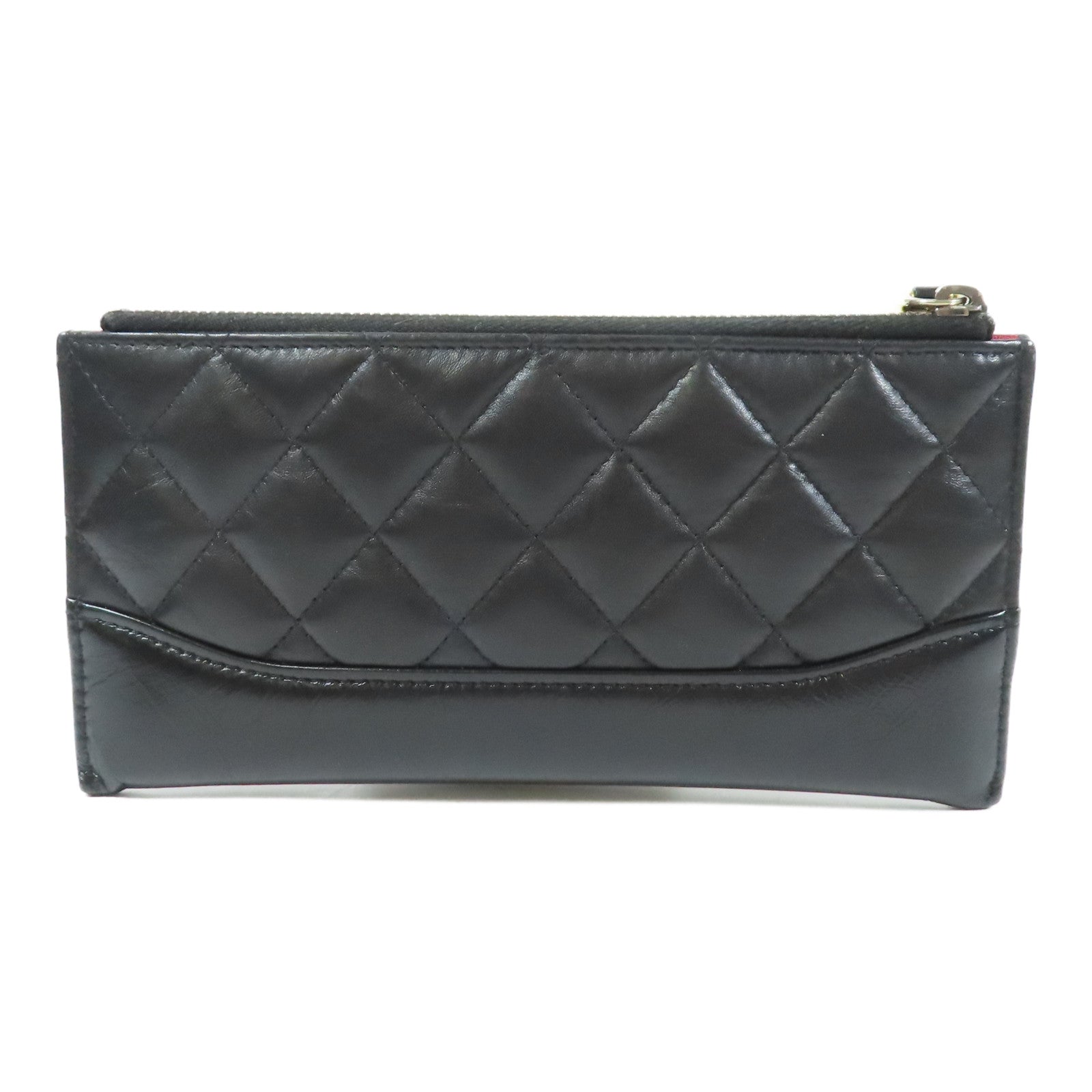 CHANEL【激減優惠】 牛皮皮革Long Wallet金扣長錢包
