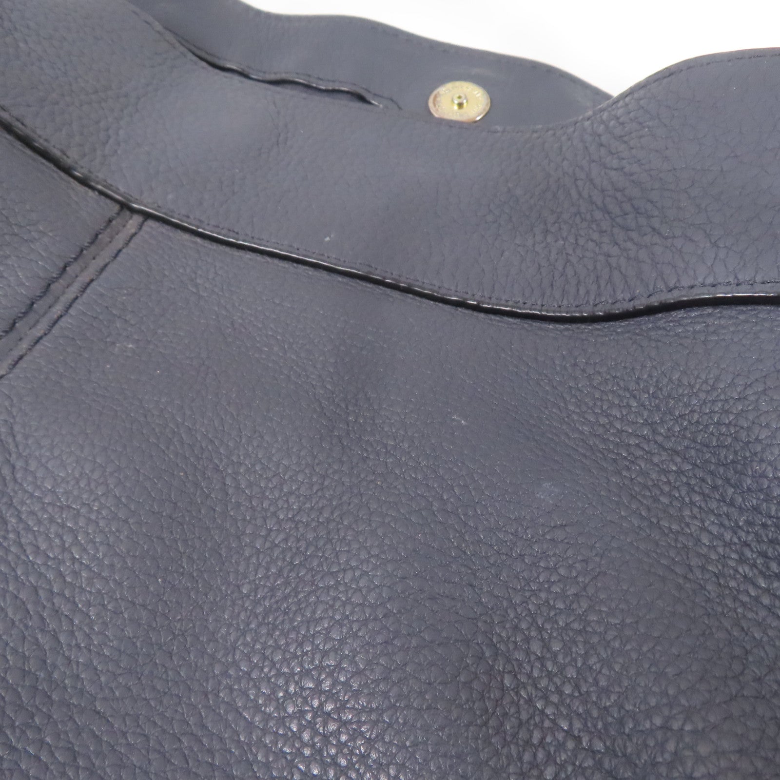 COACH 牛皮皮革Shoulder Bag金扣肩背袋深藍色
