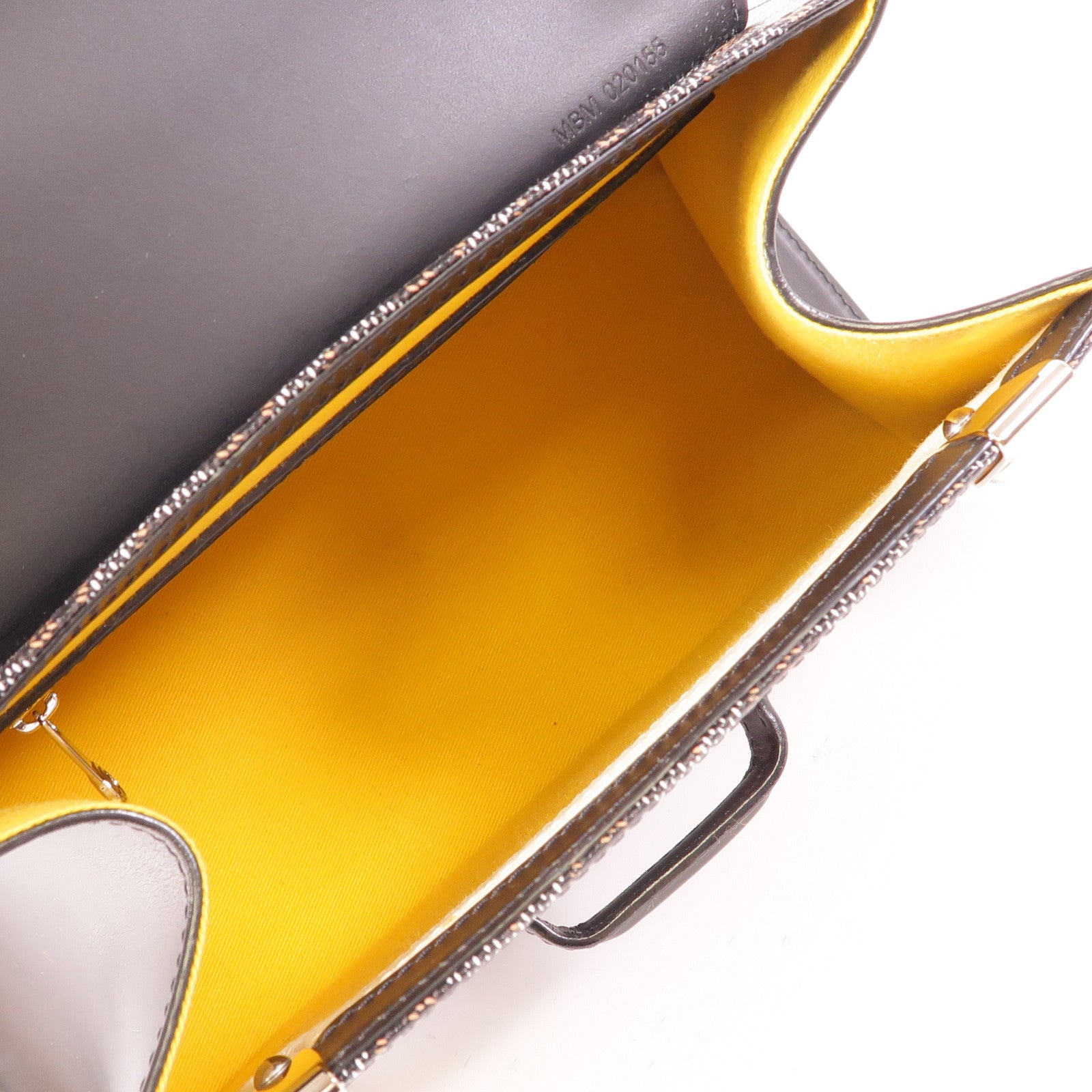 GOYARD 塗層帆布/皮革Saigon PM銀扣手挽袋