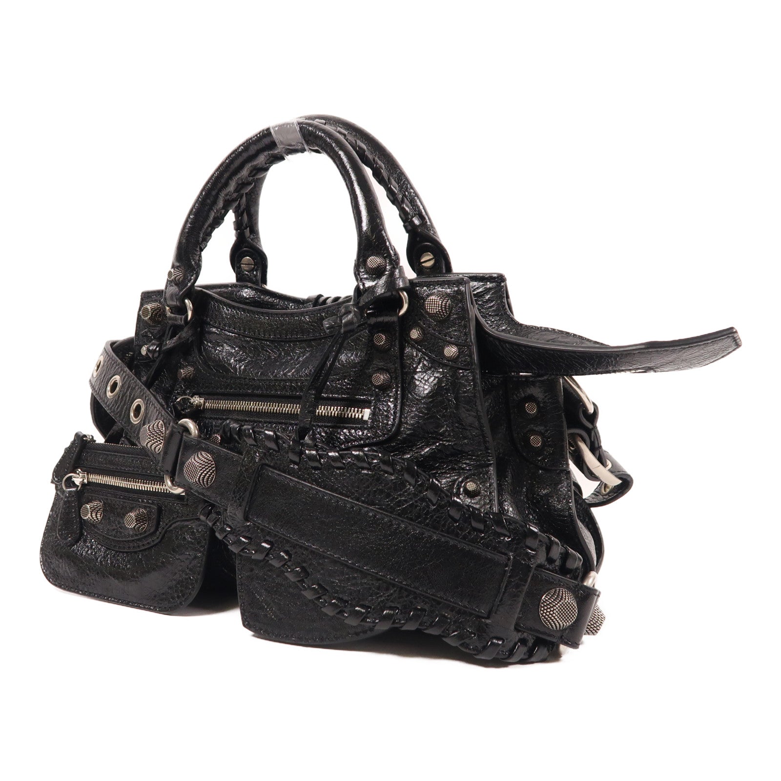 BALENCIAGA 牛皮皮革Neo Cagole XS銀扣手挽肩背兩用袋