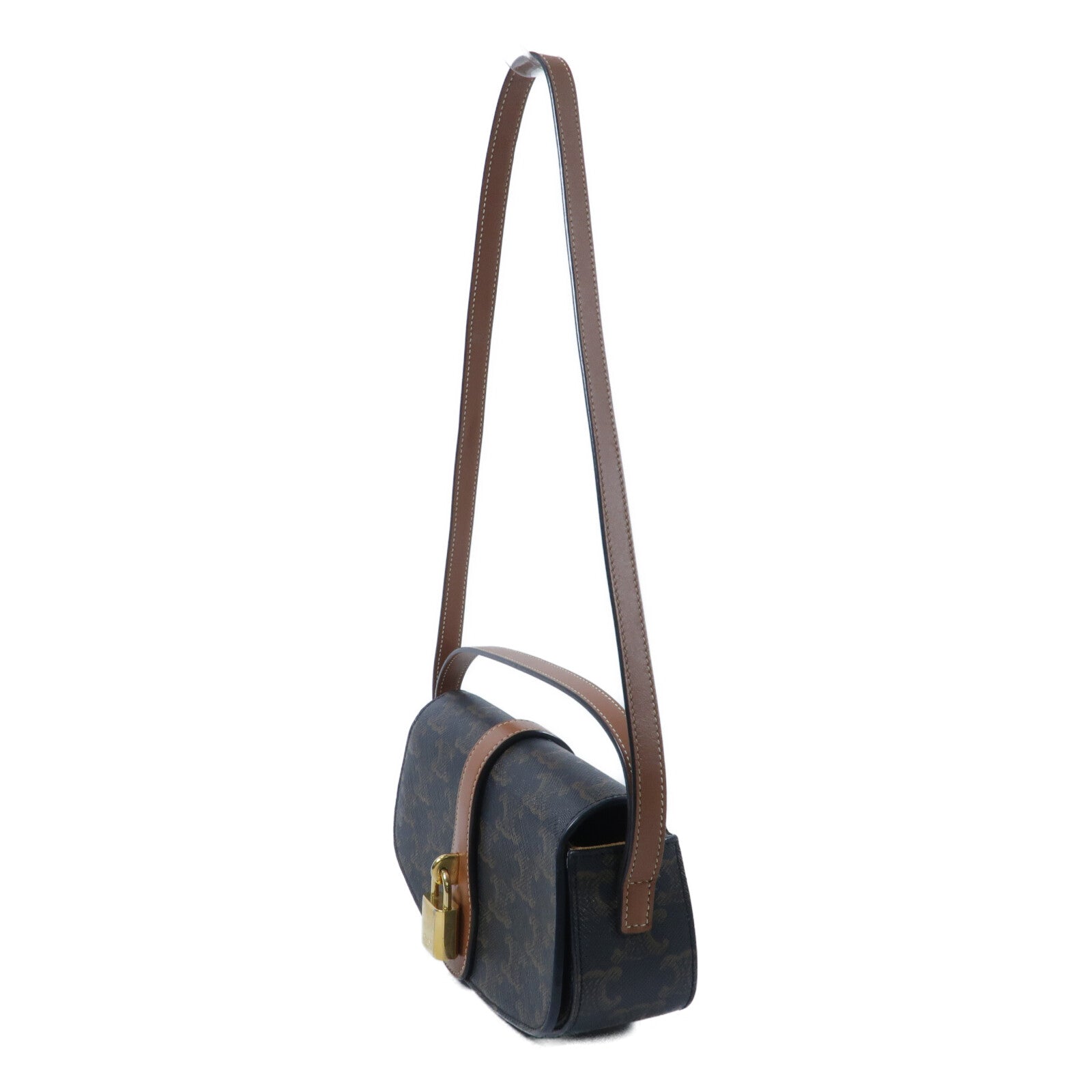 CELINE 塗層帆布Clutch On Strap Tabou手挽肩背兩用袋