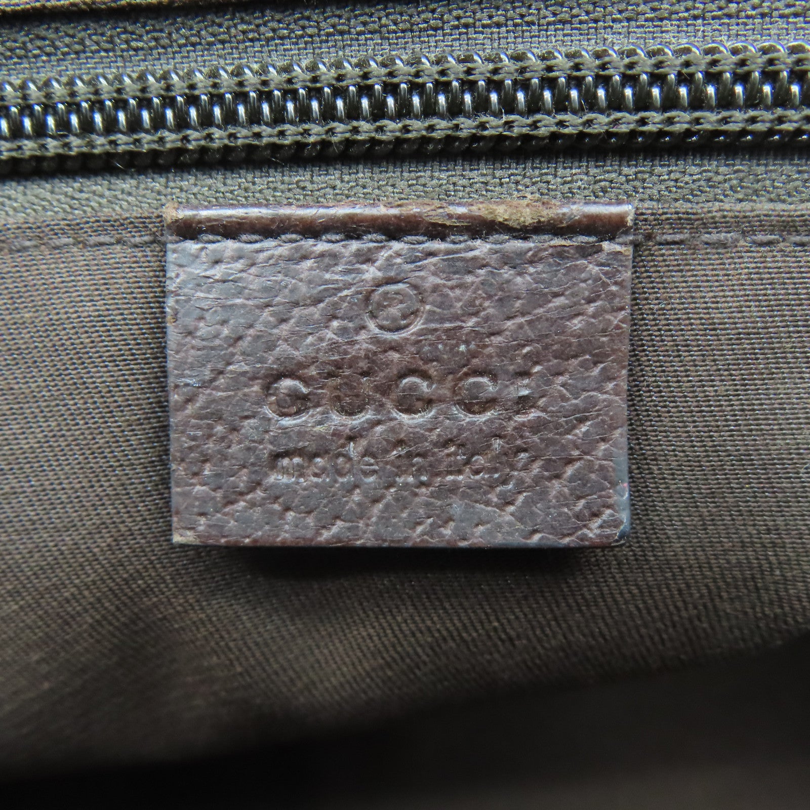 GUCCI 【清倉大減價】帆布Shoulder Bag銀扣肩背袋啡色