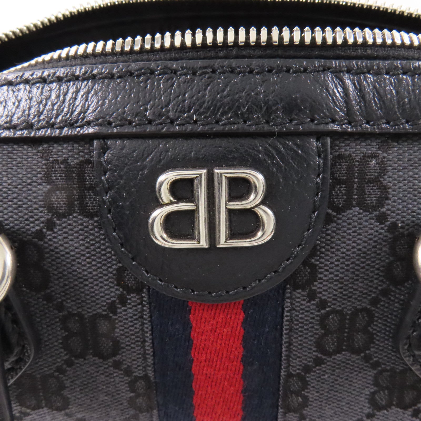 BALENCIAGA 帆布Balenciaga X Gucci Hacker Project銀扣手挽肩背兩用袋