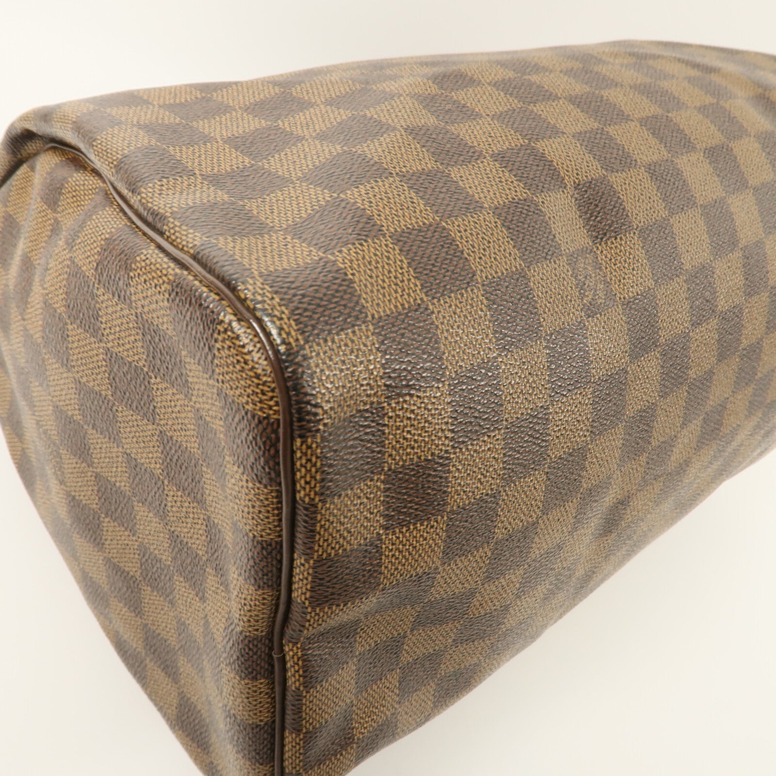 LOUIS VUITTON Damier Speedy 35手挽袋棕色