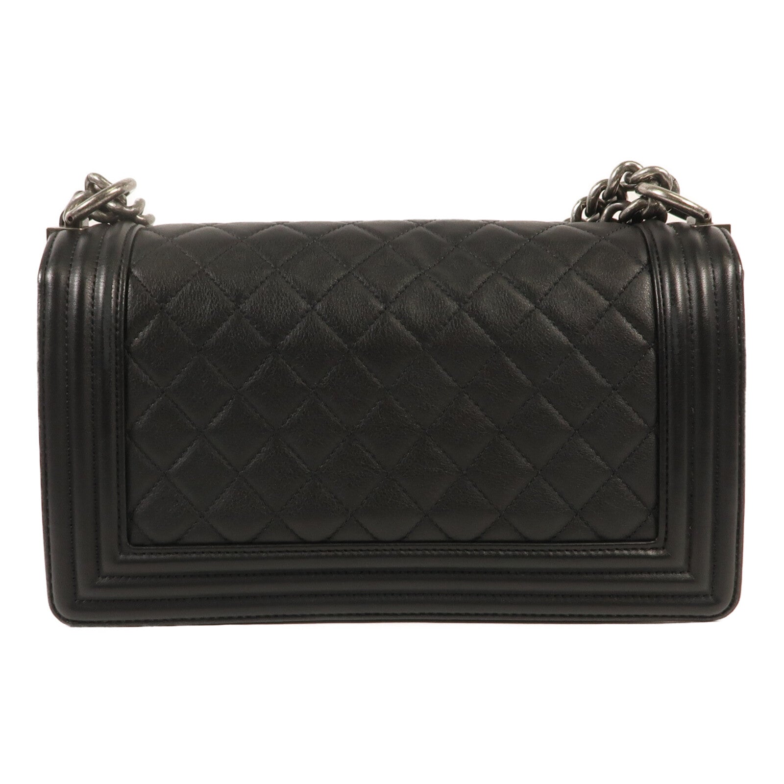 CHANEL 牛皮皮革Boy 25鏈帶肩背袋