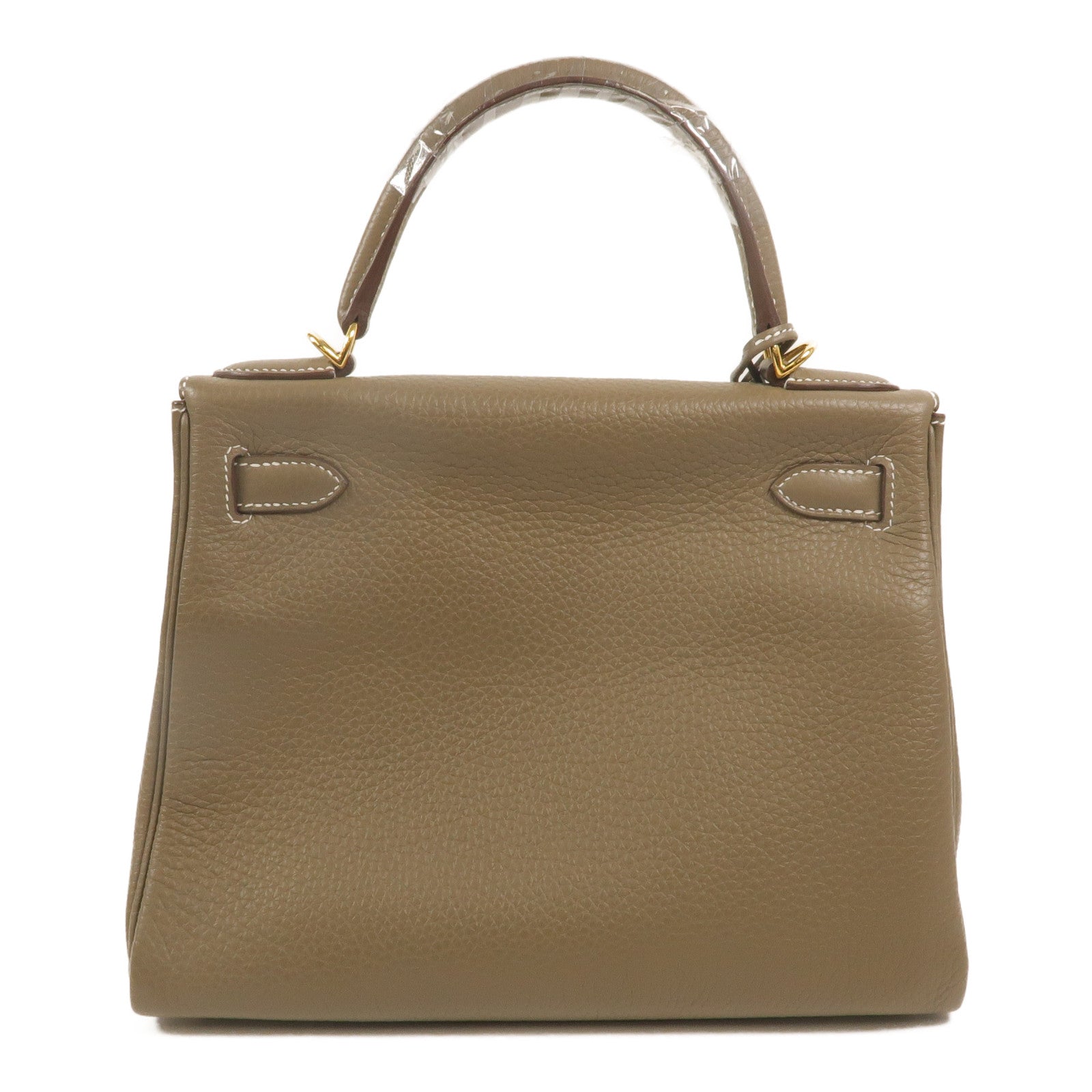 HERMES Togo皮革Kelly 28手挽肩背兩用袋Etoupe