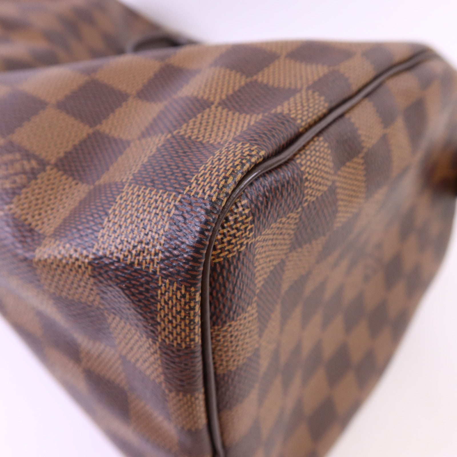 LOUIS VUITTON Damier Speedy 30金扣手挽袋