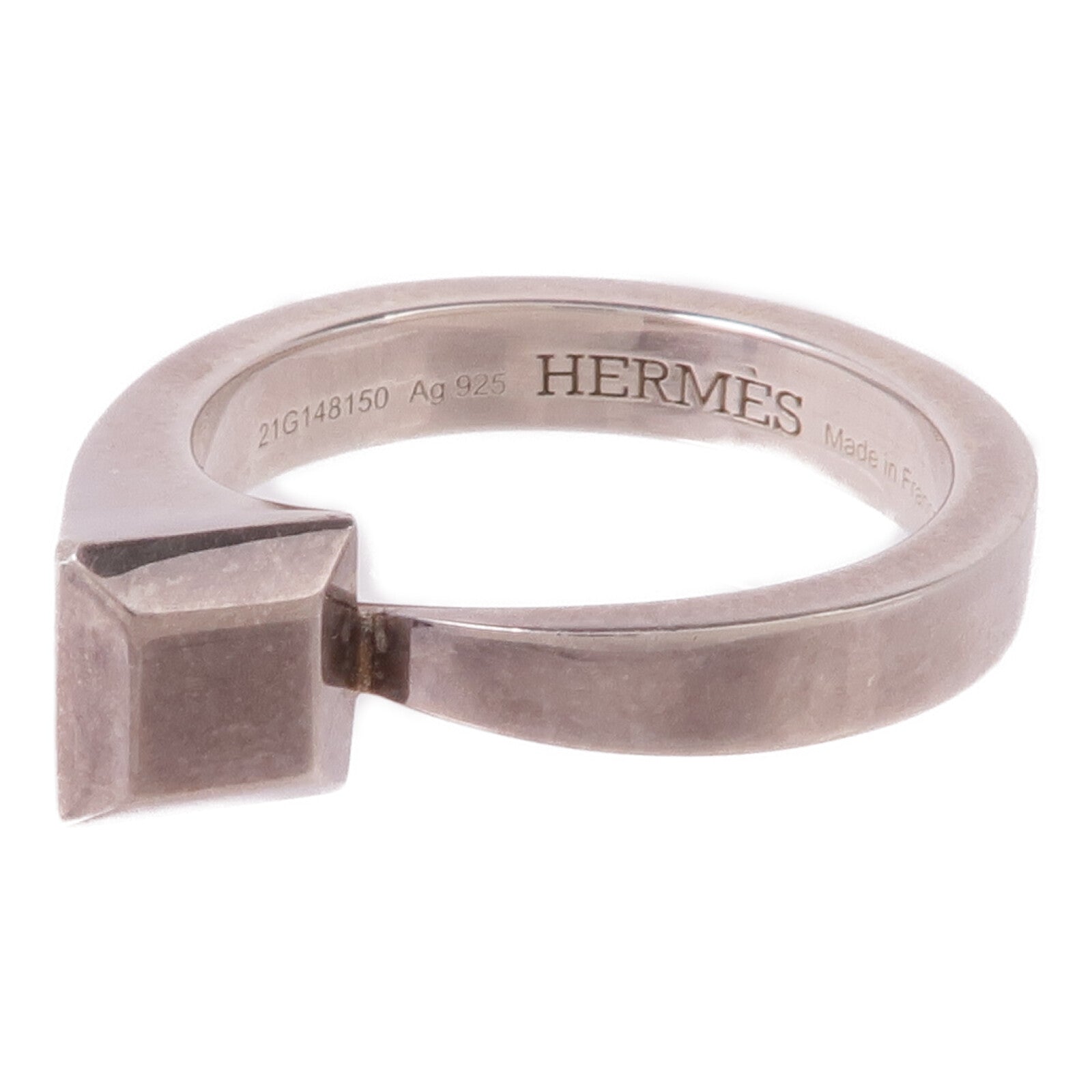 HERMES 【激減優惠】925純銀Clou De Forge戒指Hermes#52/US#6.25