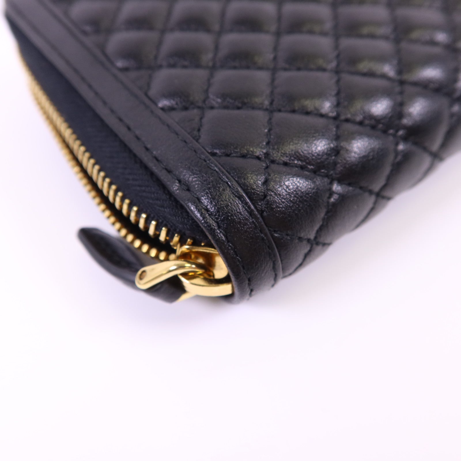 PRADA 牛皮皮革Long Round Wallet金扣長錢包