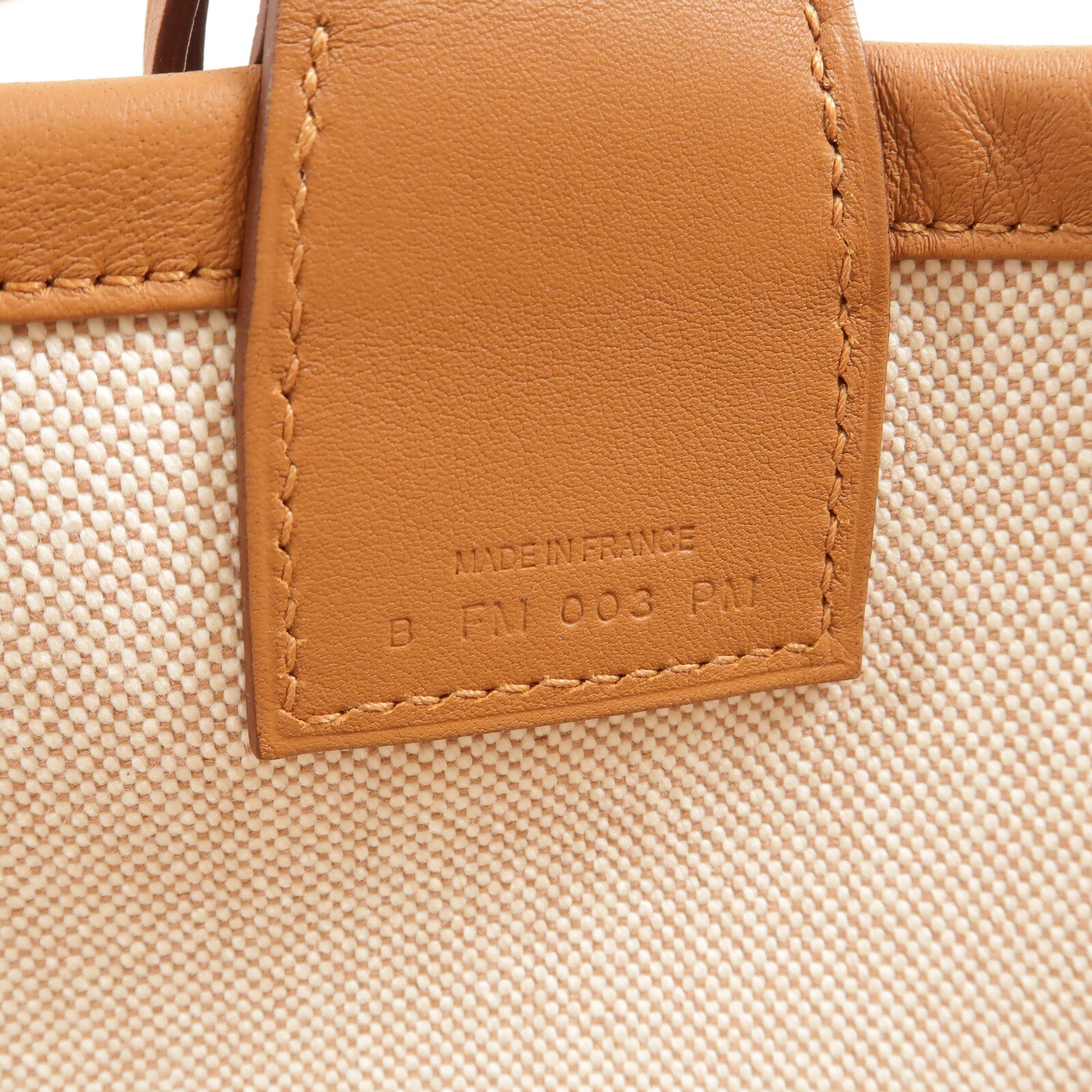 HERMES 帆布/Swift皮革Steeple 25手挽袋Gold/Ecru