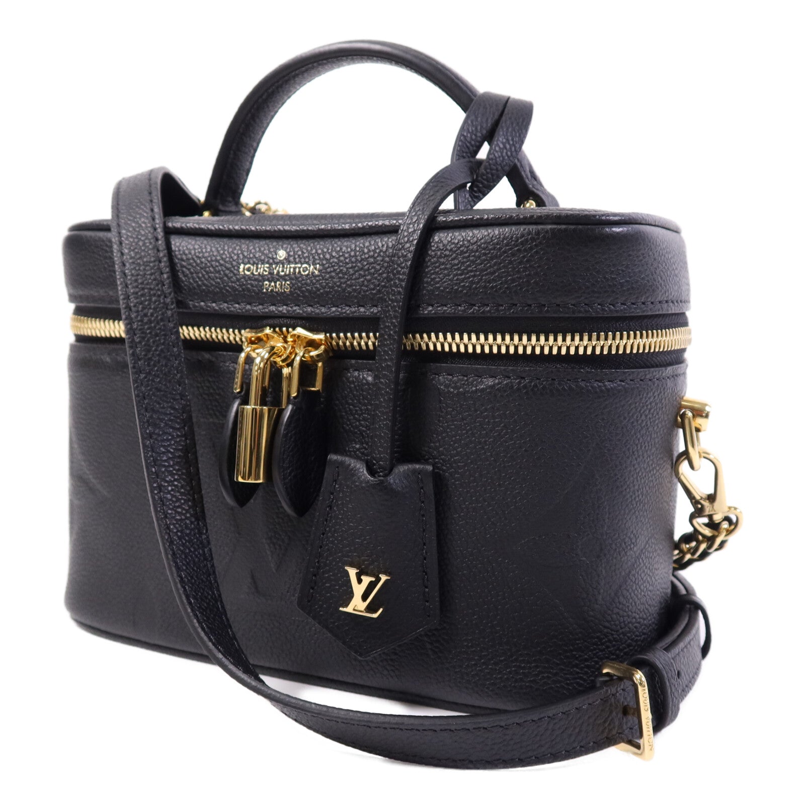 LOUIS VUITTON Monogram Empreinte Vanity Case金扣肩背袋