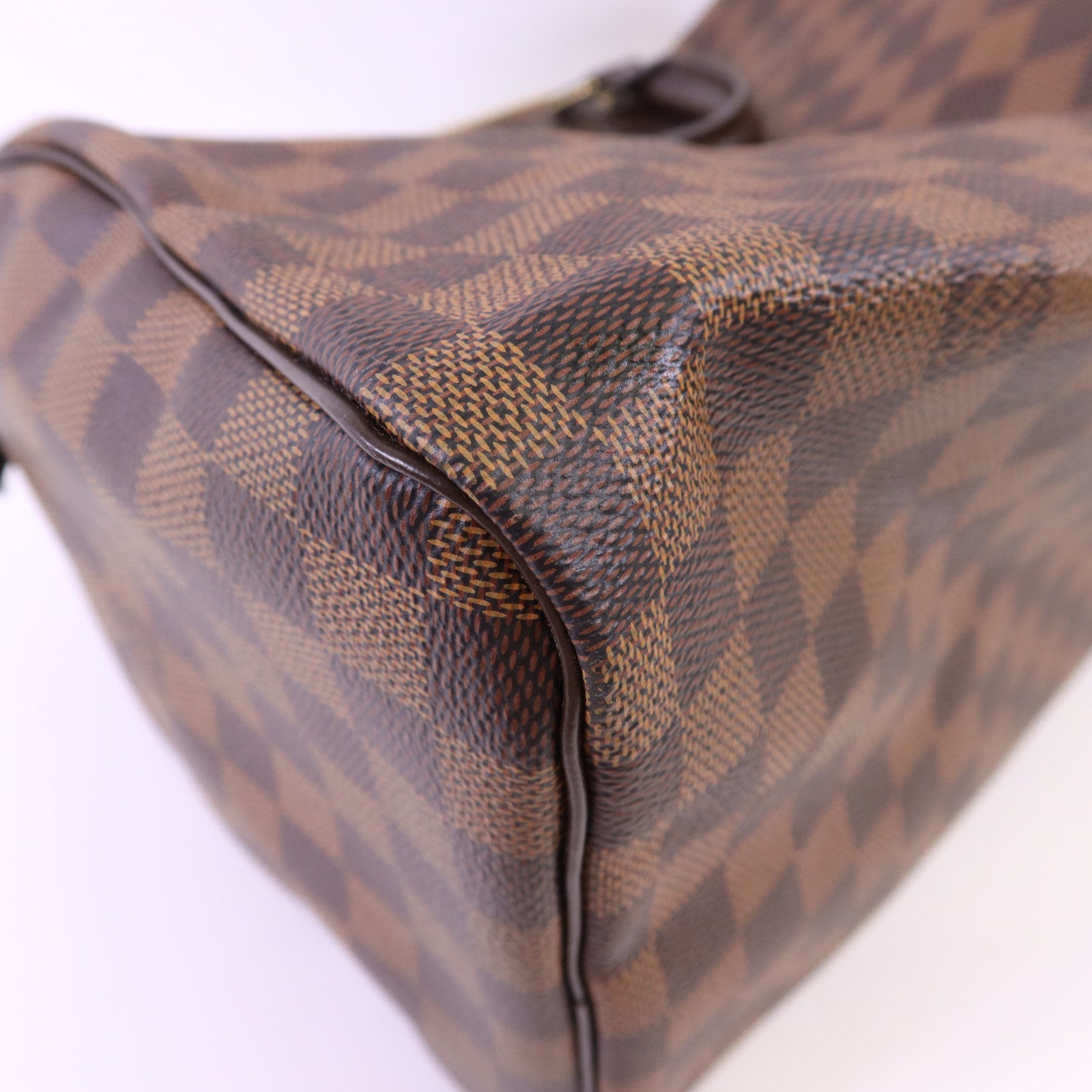 LOUIS VUITTON Damier Speedy 30金扣手挽袋