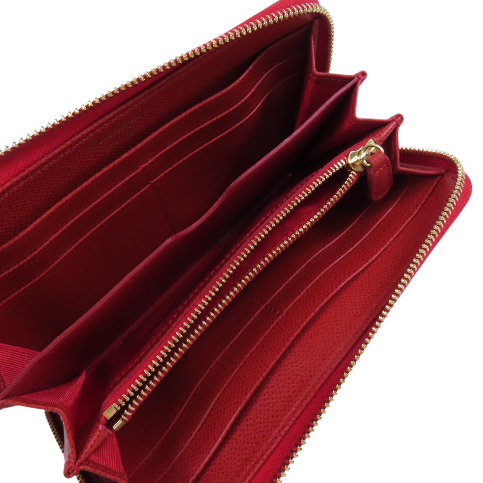 Salvatore Ferragamo 牛皮皮革Round Long Wallet金扣長錢包