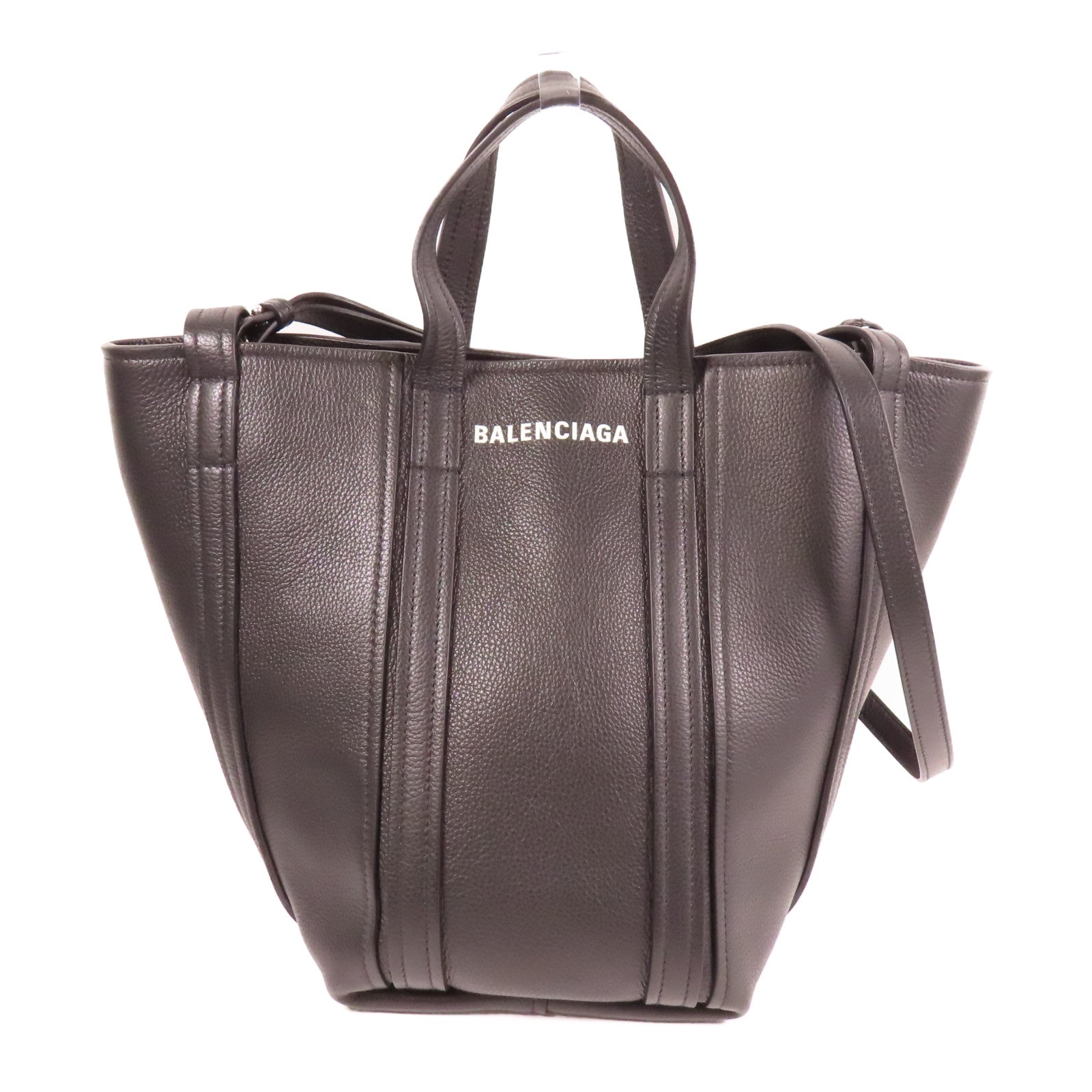 BALENCIAGA 牛皮皮革Everyday North South Tote銀扣手挽肩背兩用袋