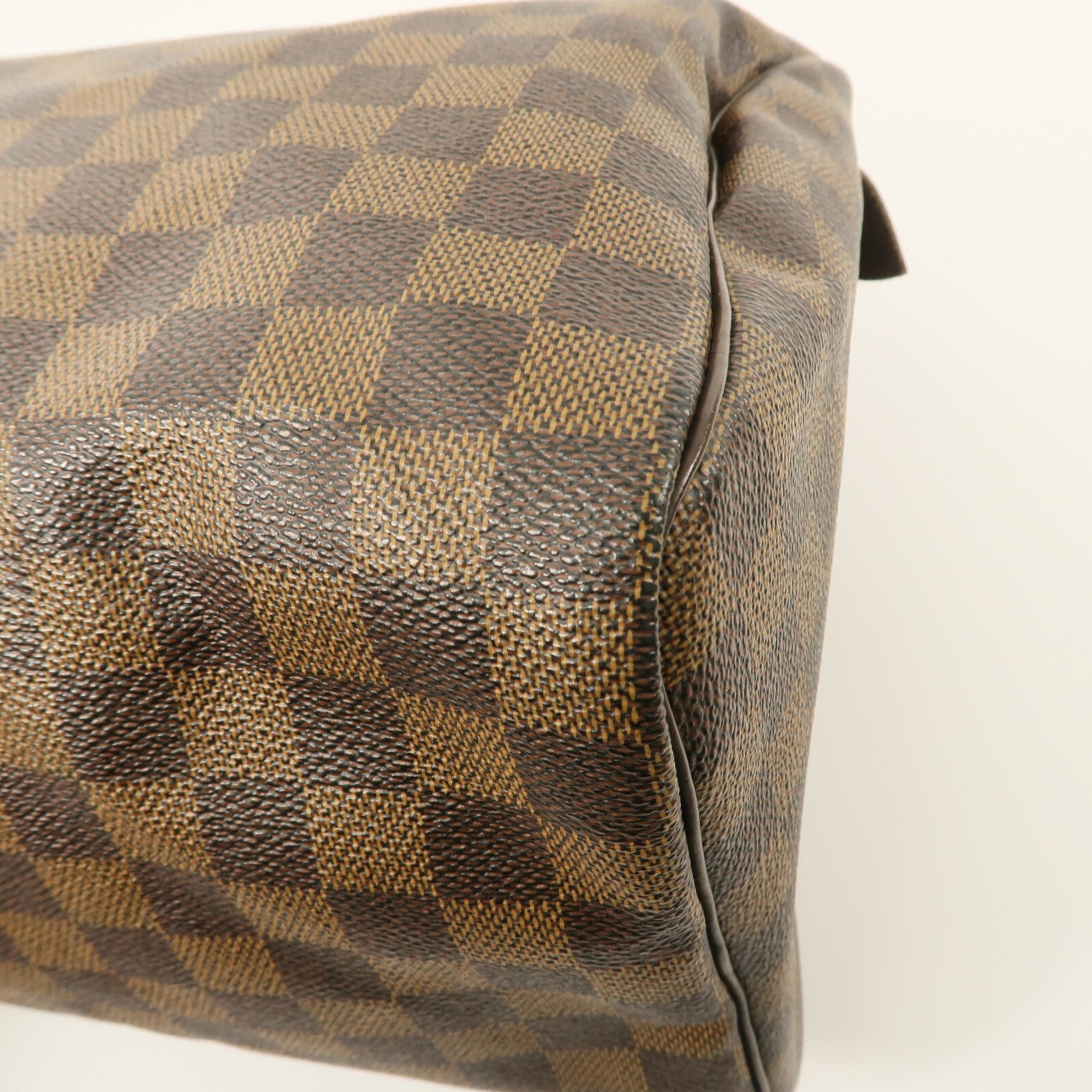 LOUIS VUITTON Damier Speedy 35手挽袋棕色