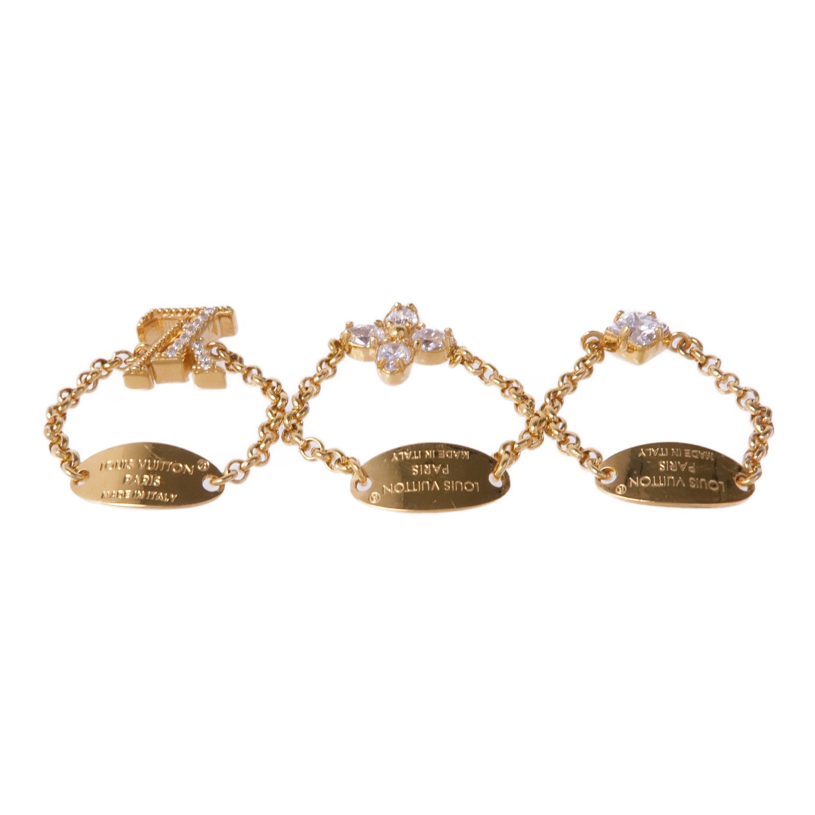 LOUIS VUITTON 金屬Lady LV Ring Set戒指US#7.75