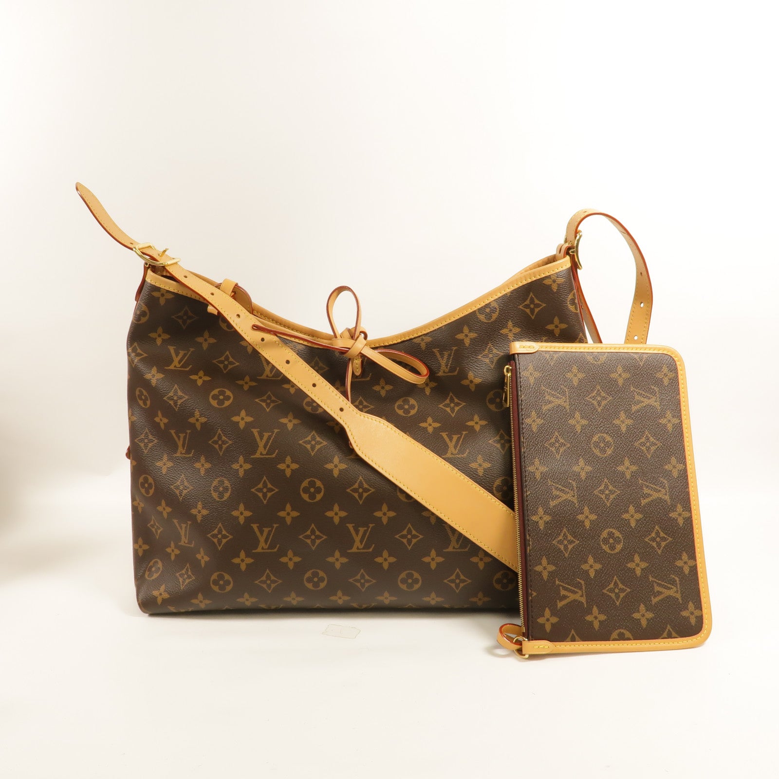 LOUIS VUITTON Monogram Carry All MM金扣肩背袋