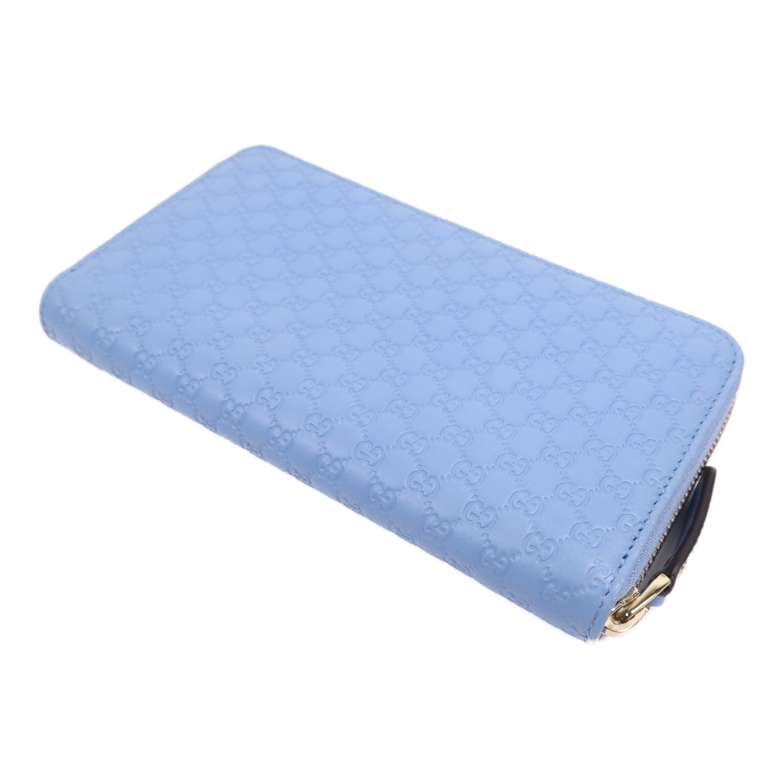 GUCCI 牛皮皮革Zipper Wallet金扣長錢包