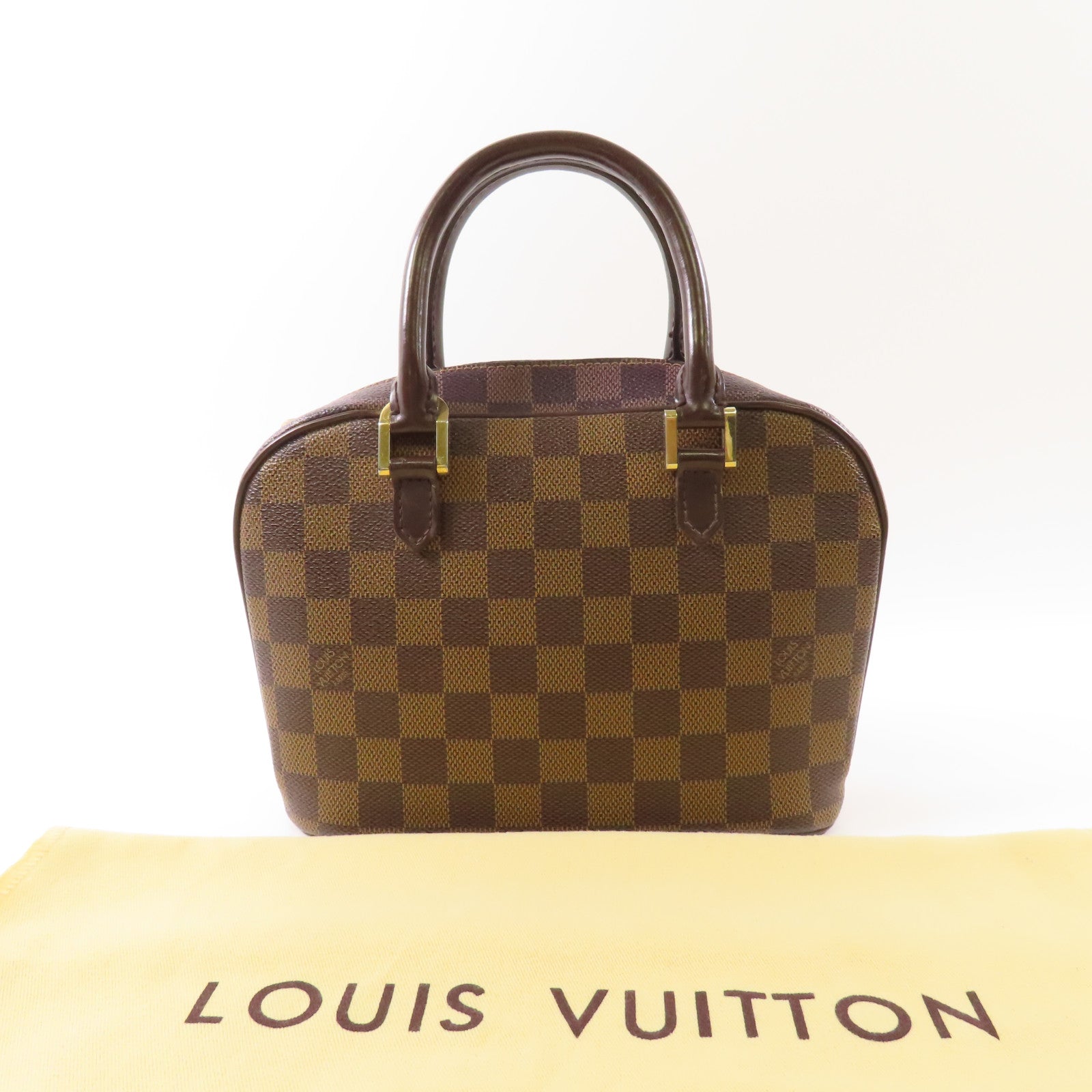 LOUIS VUITTON Damier Sarria Mini金扣手挽袋