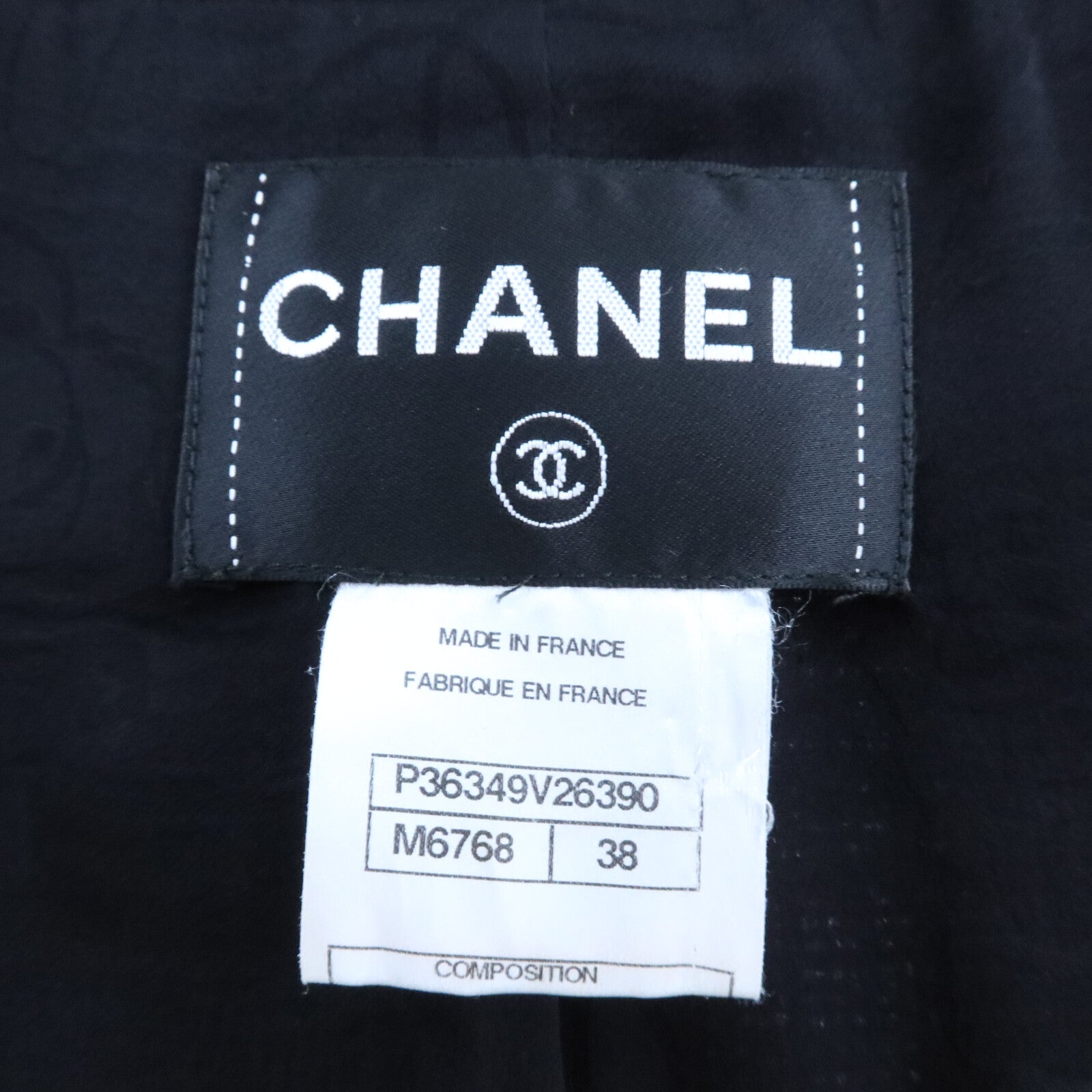 CHANEL Wool/Nylon Tweed Collarless Jacket外套