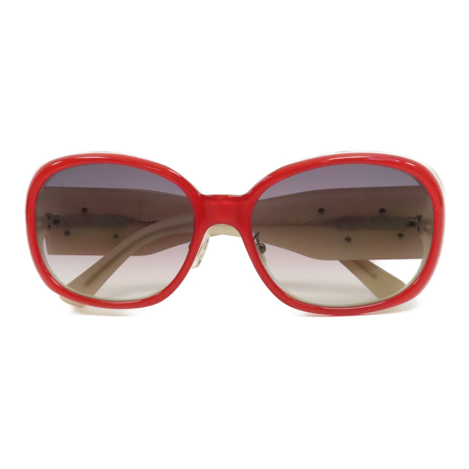 CHANEL PVC Sunglasses太陽眼鏡紅色/米白色