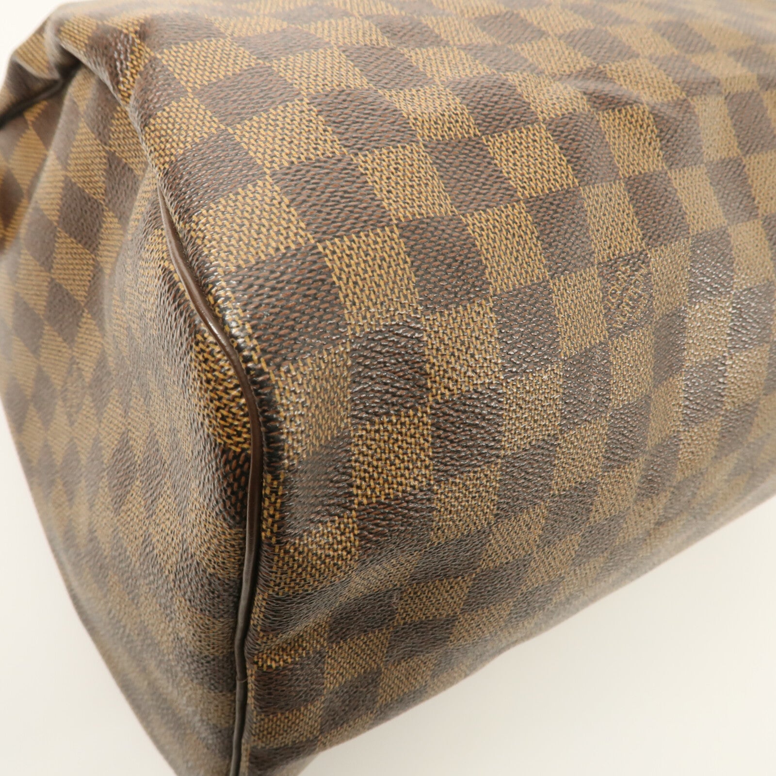 LOUIS VUITTON Damier Speedy 35手挽袋棕色