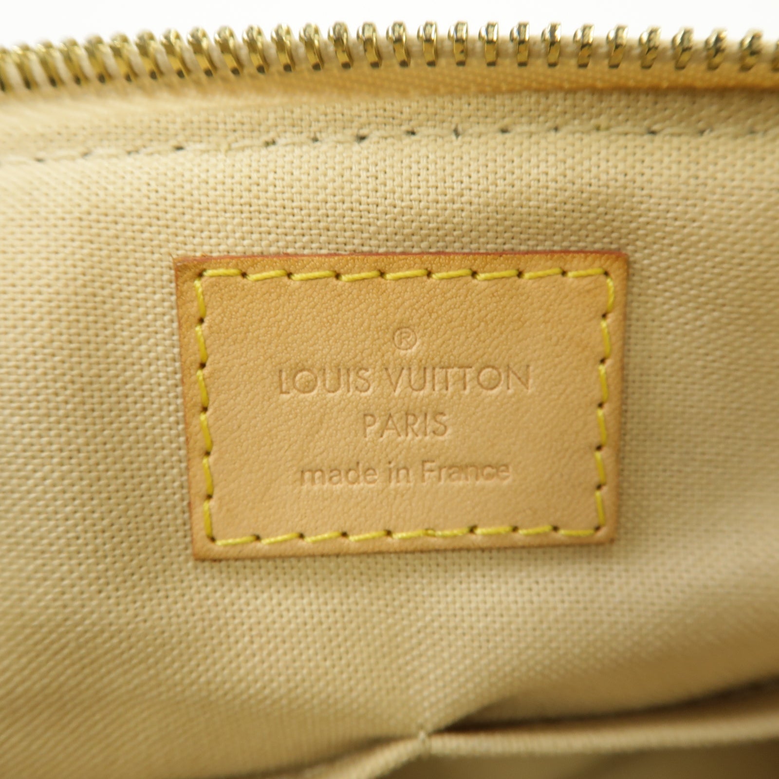 LOUIS VUITTON Damier Azur Siracusa PM金扣肩背袋白色