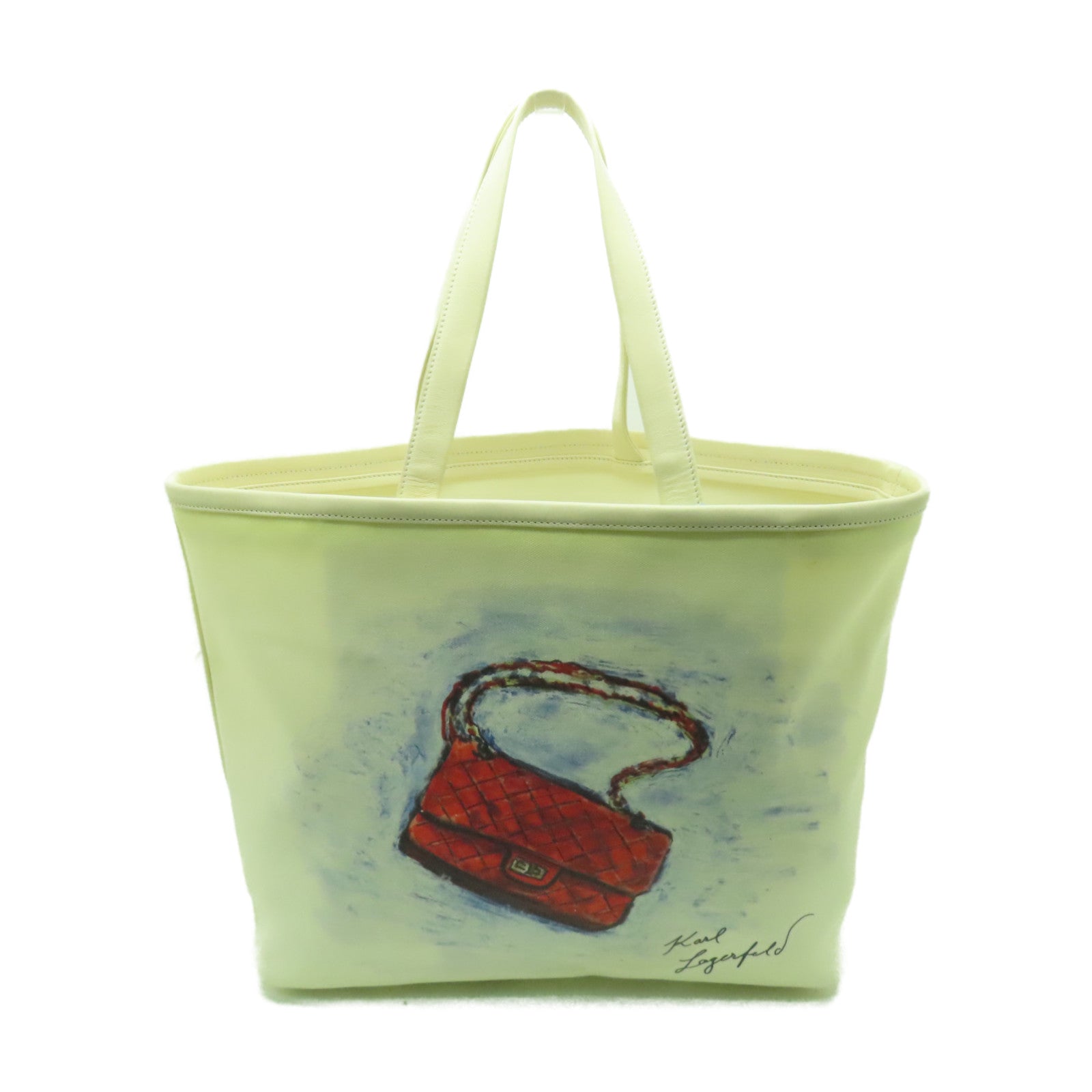 CHANEL **【清倉大減價】塗層帆布Tote Bag手挽袋白色
