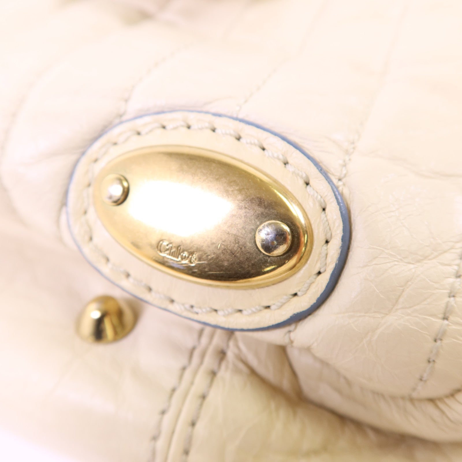 Chloe 牛皮皮革Handbag金扣手挽袋
