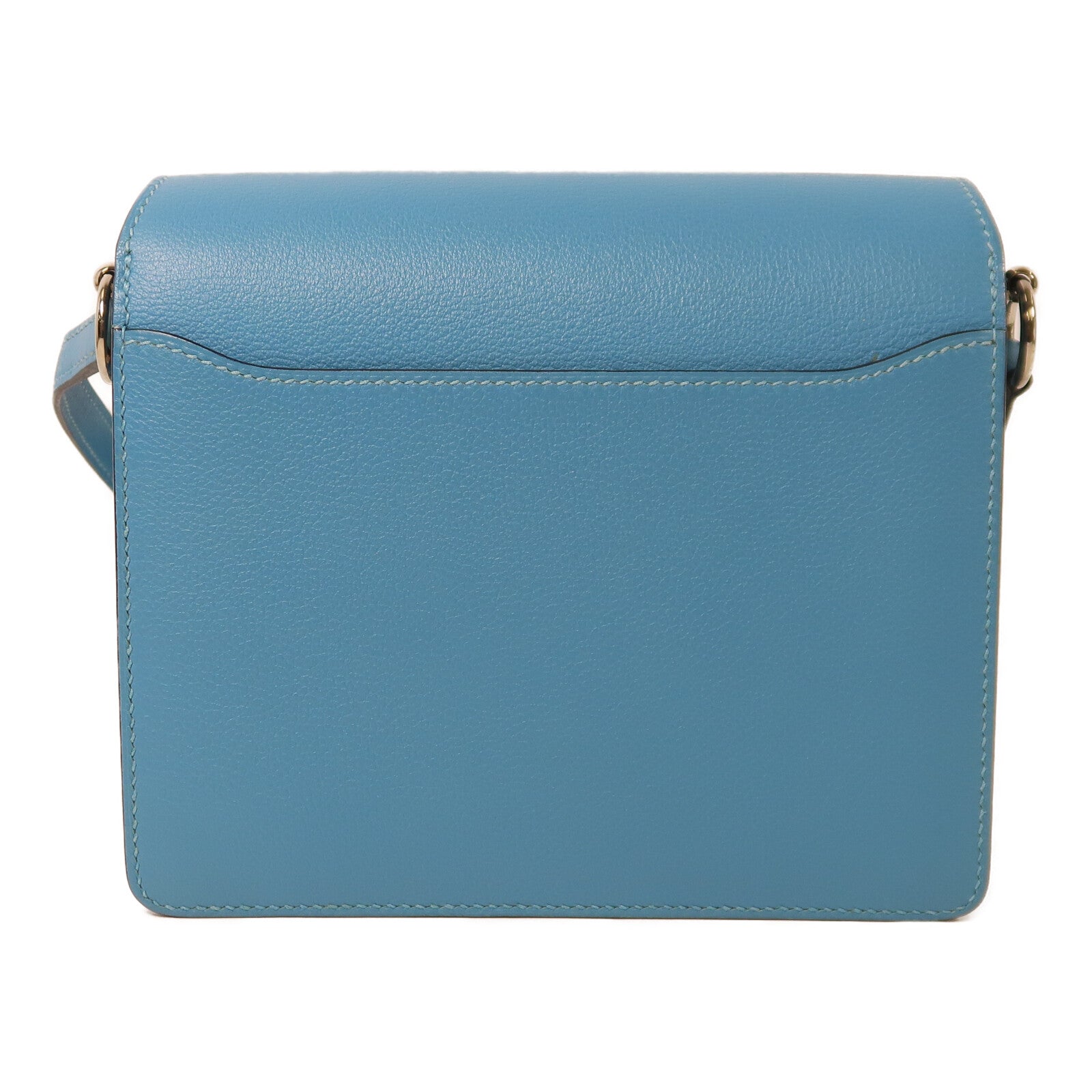 HERMES Evercolor皮革Roulis Mini銀扣肩背袋