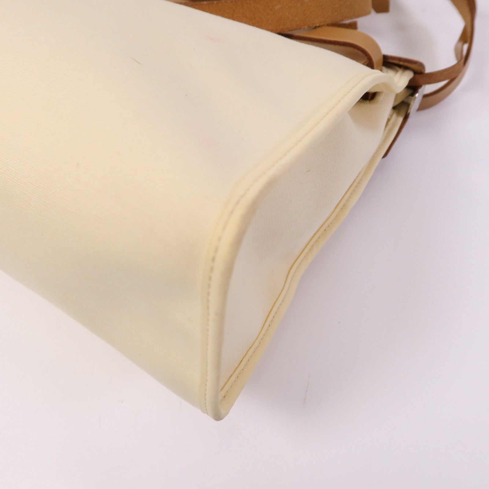 HERMES 帆布Herbag PM手挽肩背兩用袋Gold/Vanille