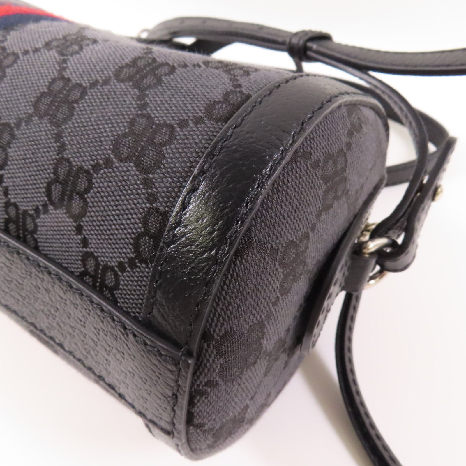 BALENCIAGA 帆布Balenciaga X Gucci Hacker Project銀扣手挽肩背兩用袋
