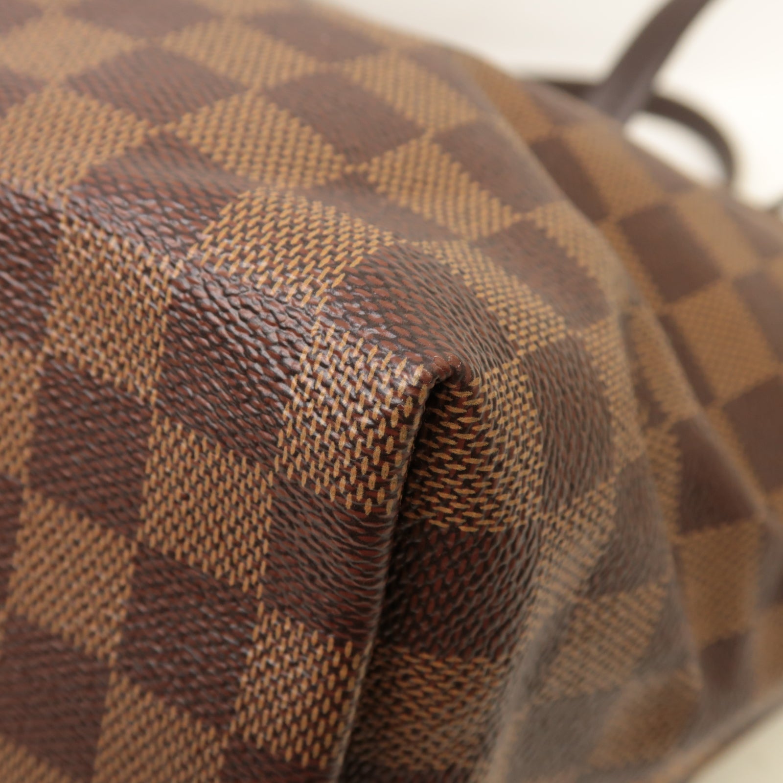 LOUIS VUITTON Damier Lena MM金扣肩背袋啡色