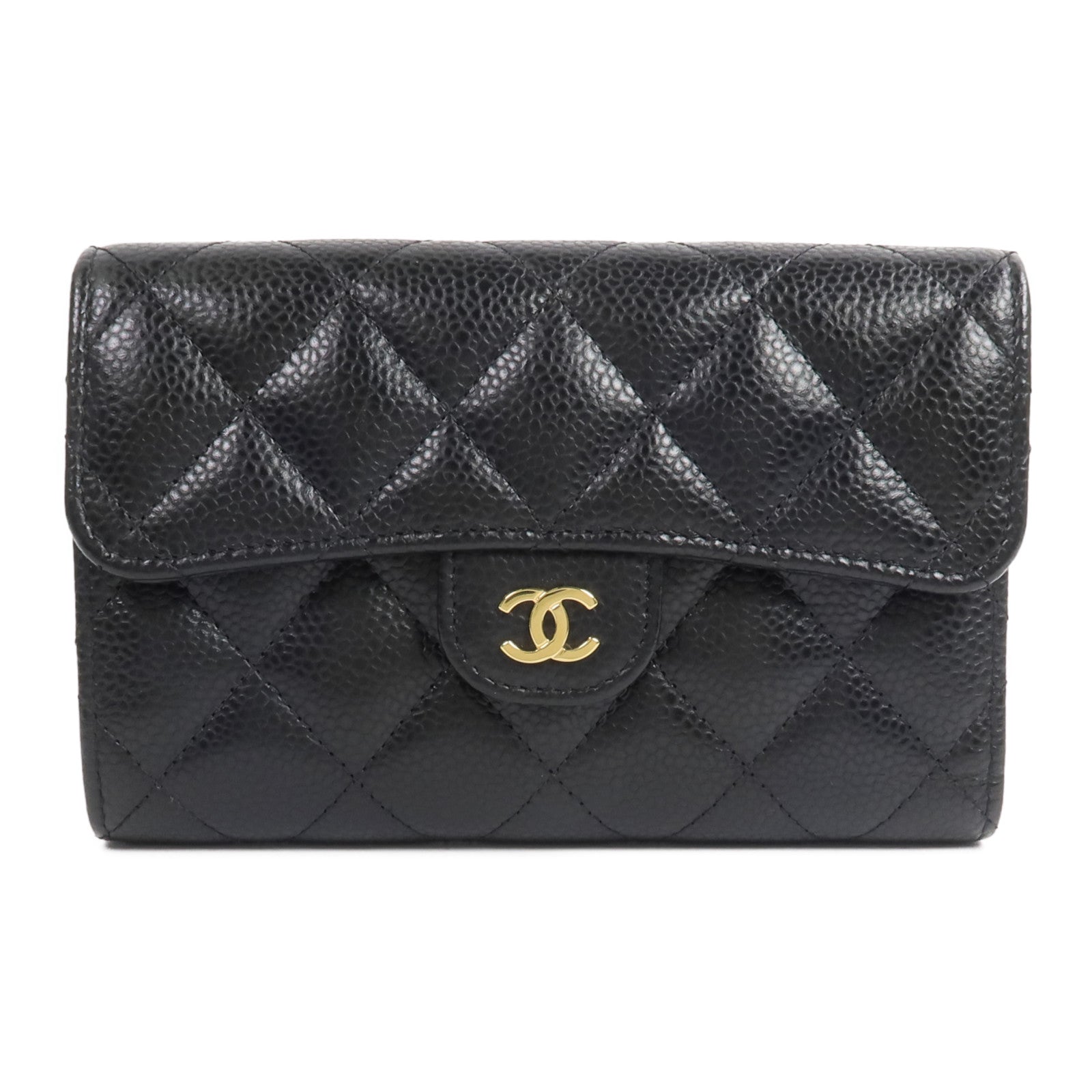 CHANEL 牛皮皮革Classic Medium Flap Wallet長錢包