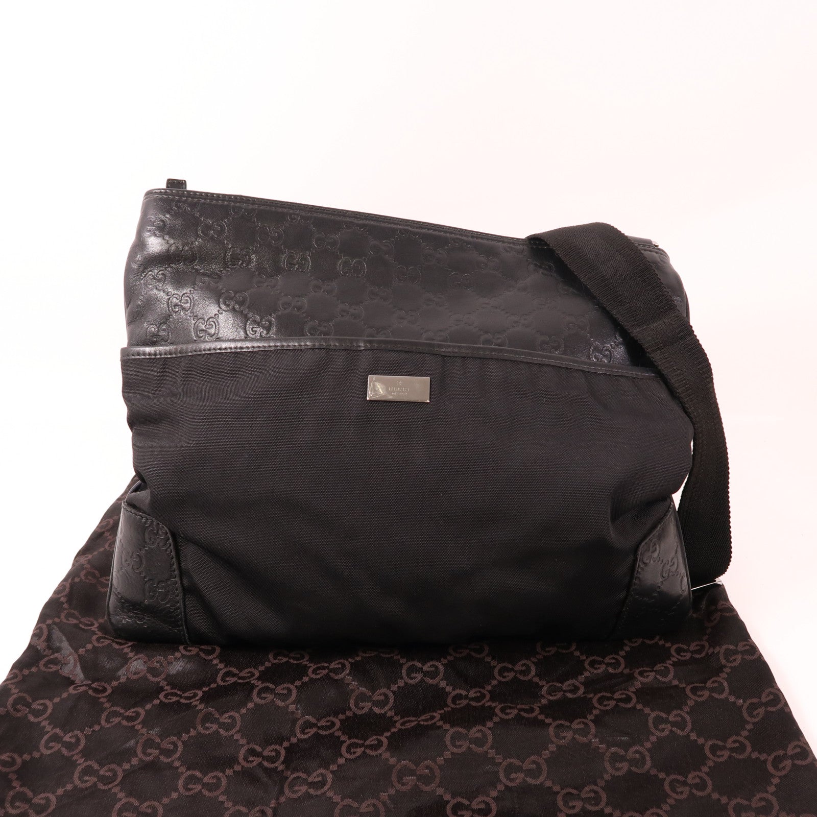 GUCCI GG SHW Shoulder Bag 161822 Canvas Black