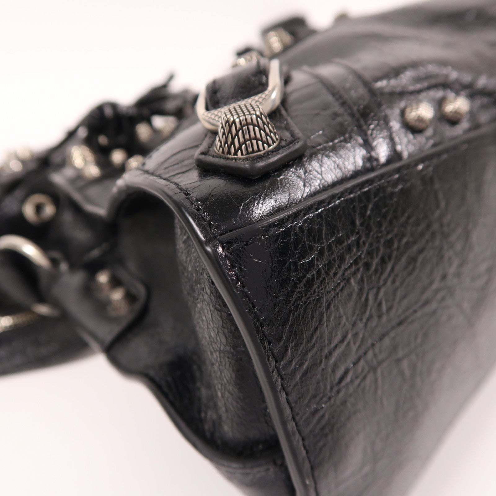 BALENCIAGA 牛皮皮革Neo Cagole XS銀扣手挽肩背兩用袋