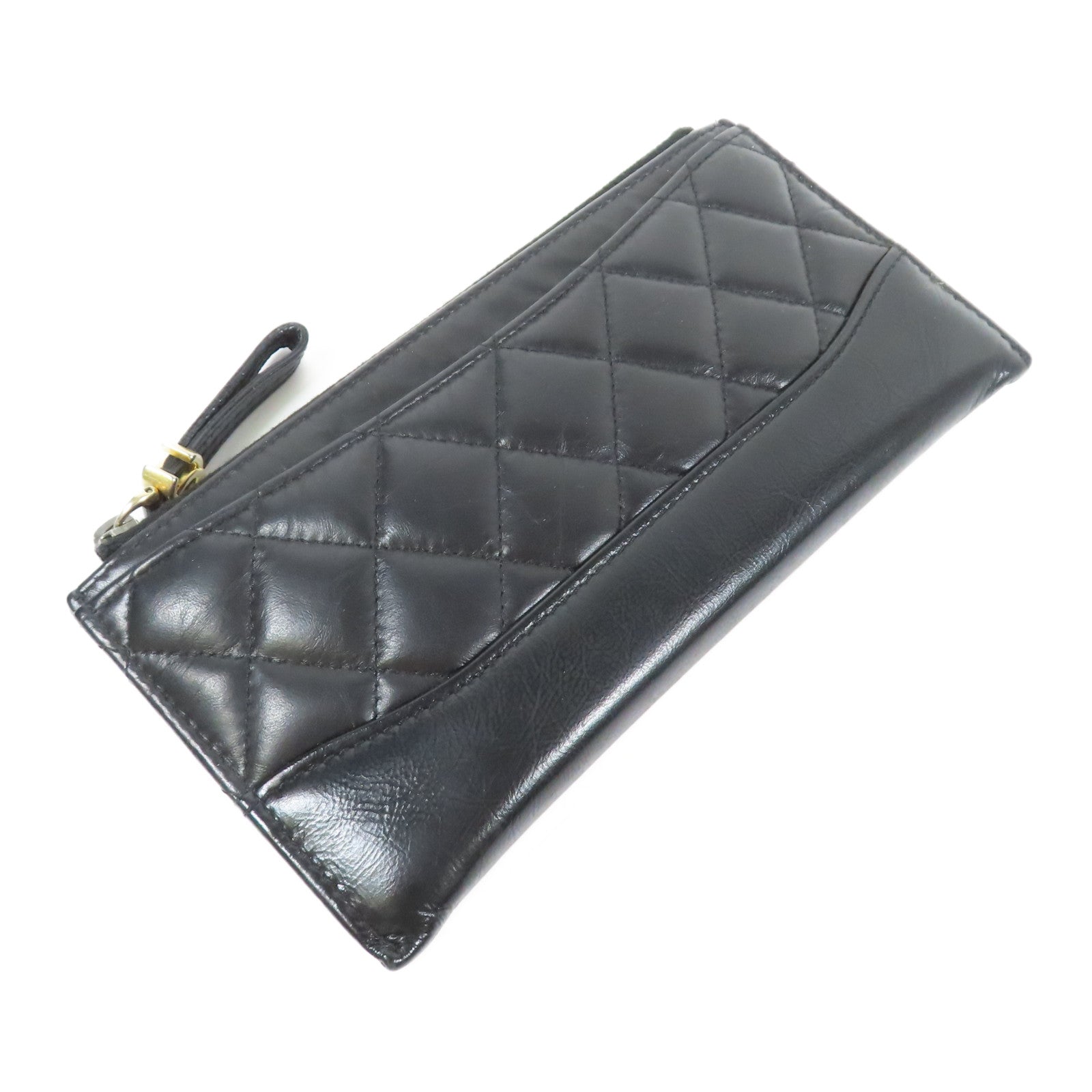 CHANEL【激減優惠】 牛皮皮革Long Wallet金扣長錢包