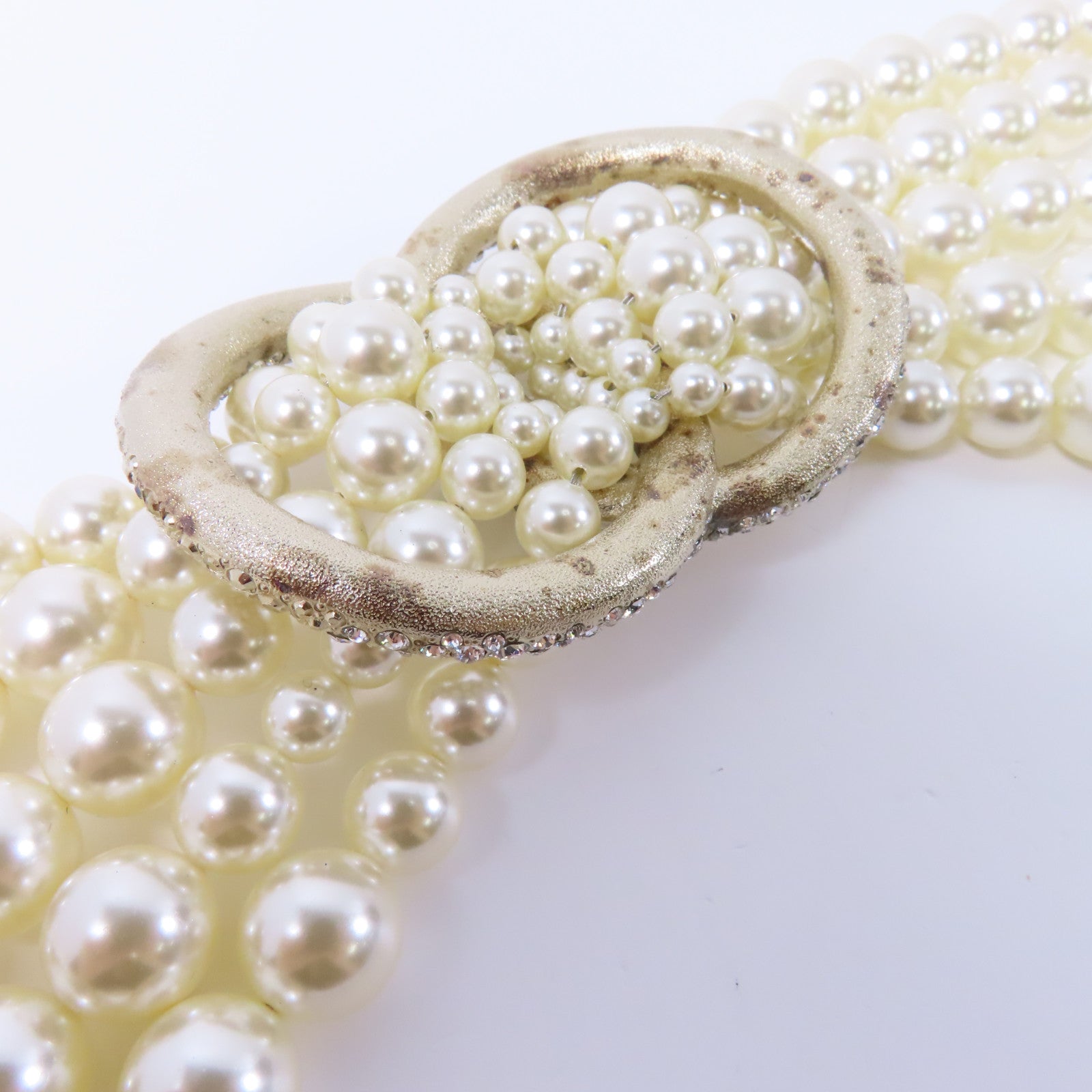 CHANEL 金屬Necklace項鍊白色