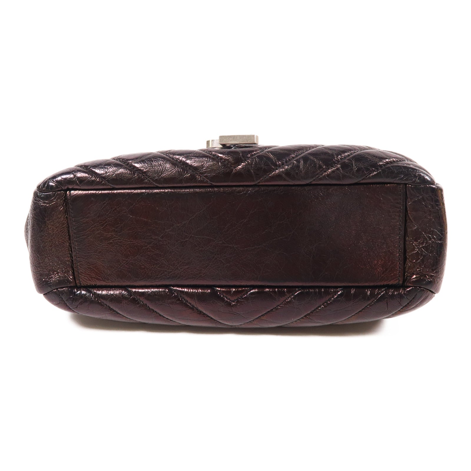 SAINT LAURENT 牛皮皮革Shoulder Bag銀扣鏈帶肩背袋