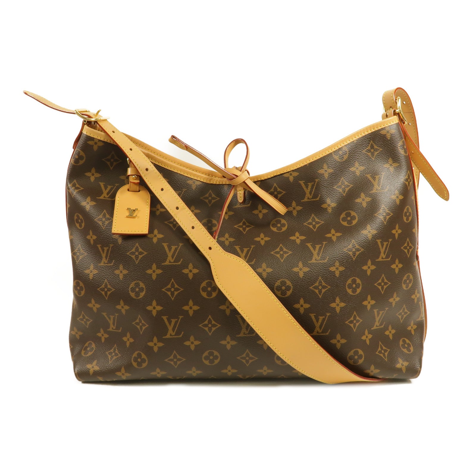 LOUIS VUITTON Monogram Carry All MM金扣肩背袋
