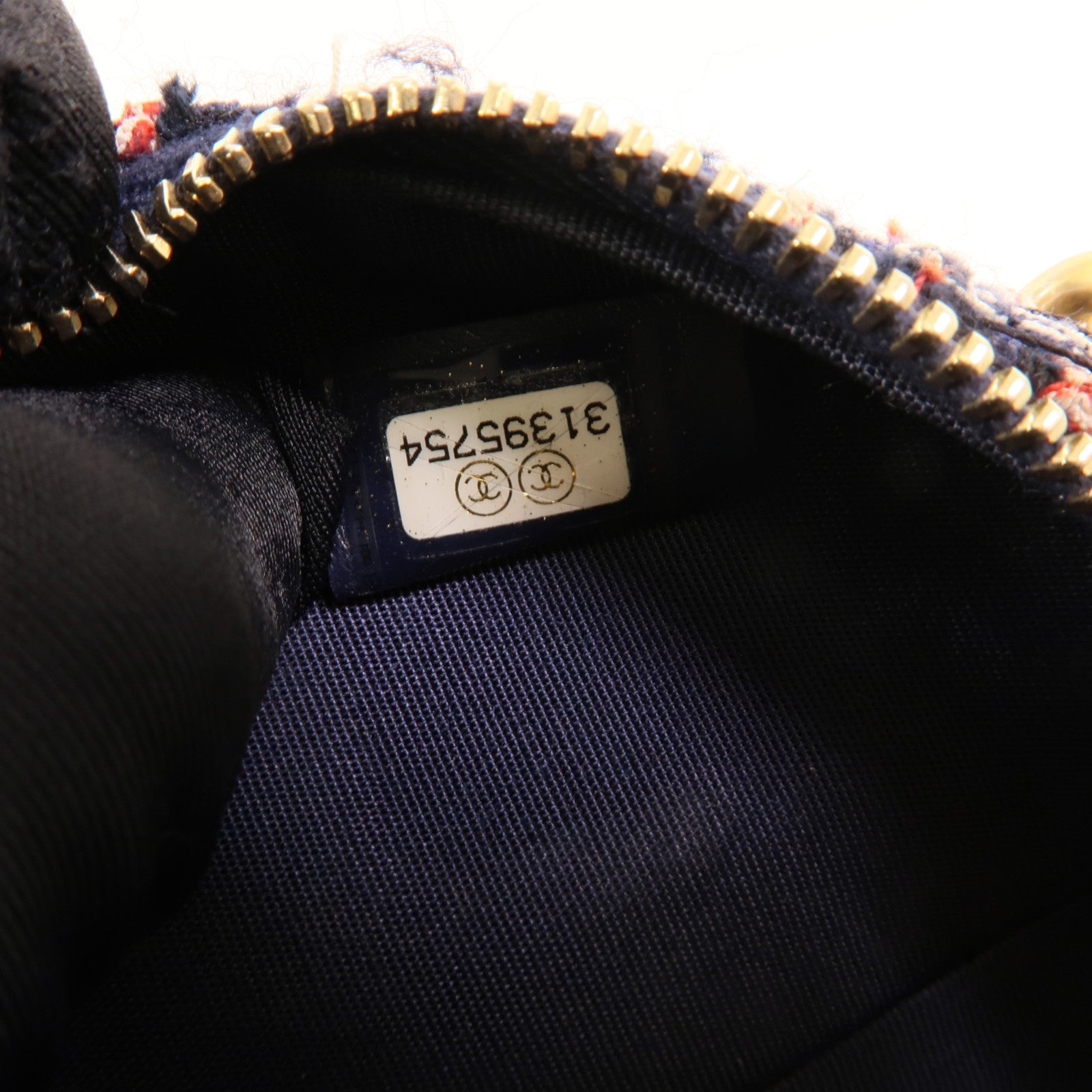CHANEL Tweed Chain Shoulder肩背袋