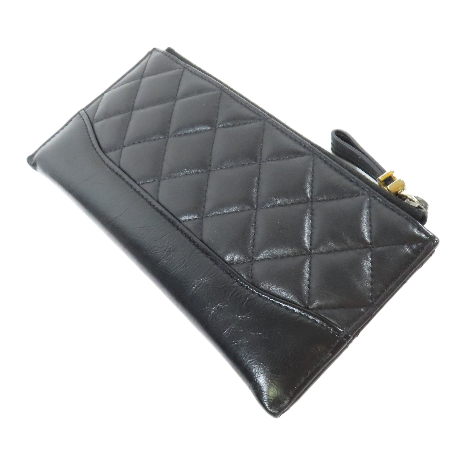 CHANEL【激減優惠】 牛皮皮革Long Wallet金扣長錢包