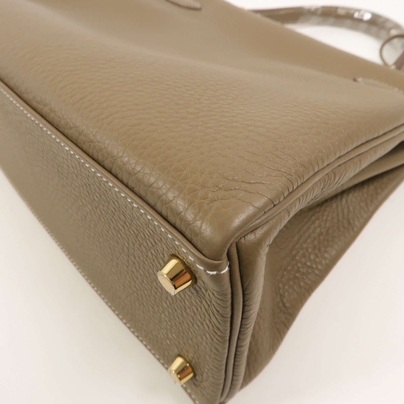 HERMES Togo皮革Kelly 28手挽肩背兩用袋Etoupe
