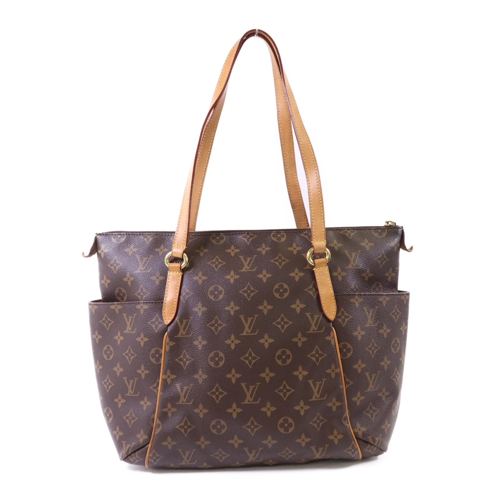 LOUIS VUITTON Monogram Totally MM金扣肩背袋棕色
