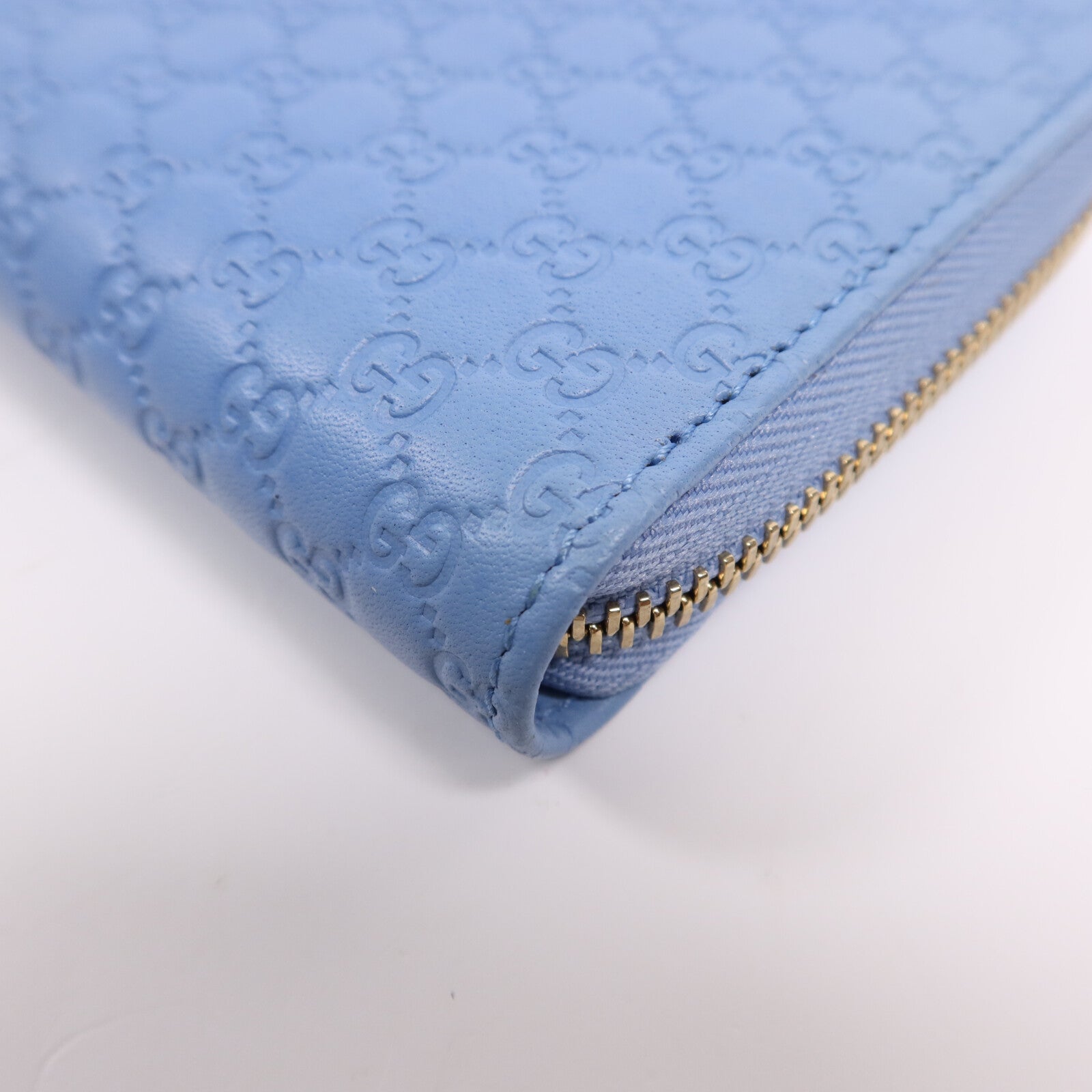 GUCCI 牛皮皮革Zipper Wallet金扣長錢包