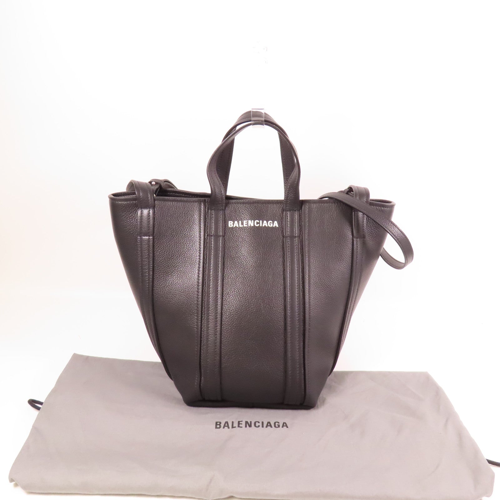 BALENCIAGA 牛皮皮革Everyday North South Tote銀扣手挽肩背兩用袋