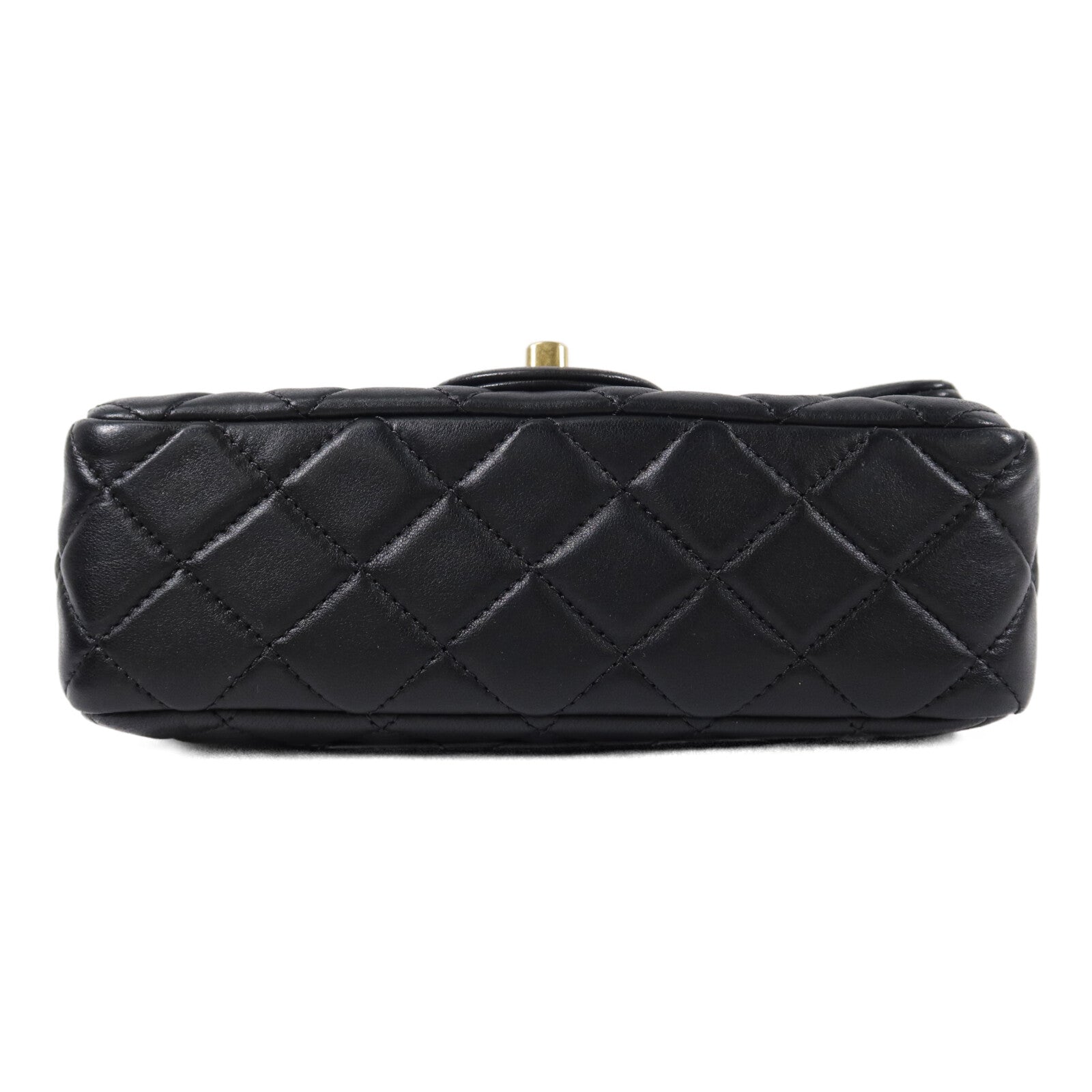 CHANEL 羊皮皮革Mini Classic 20 Gold Ball鏈帶肩背袋